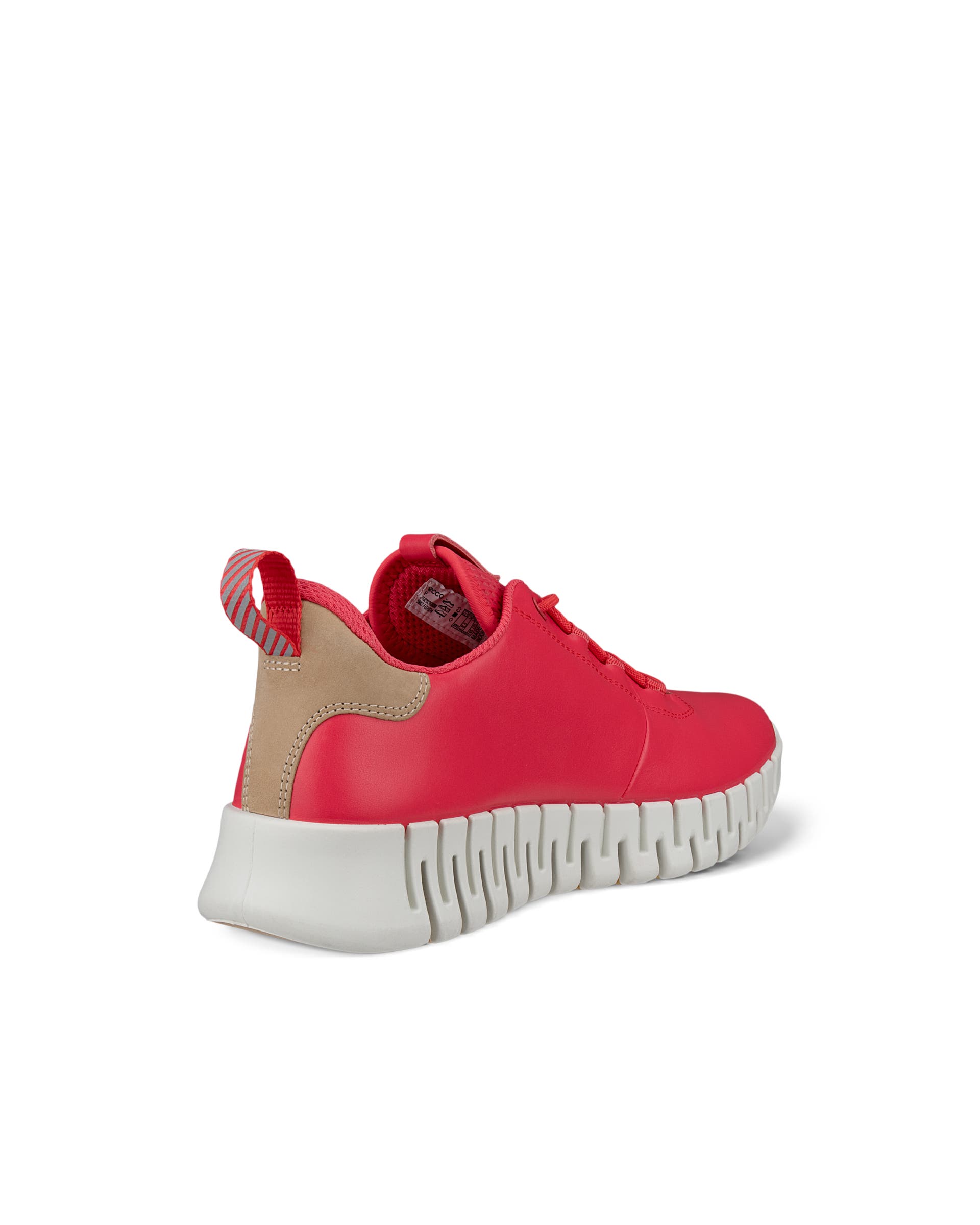 Women's ECCO® Gruuv Leather Sneaker - Pink - Back