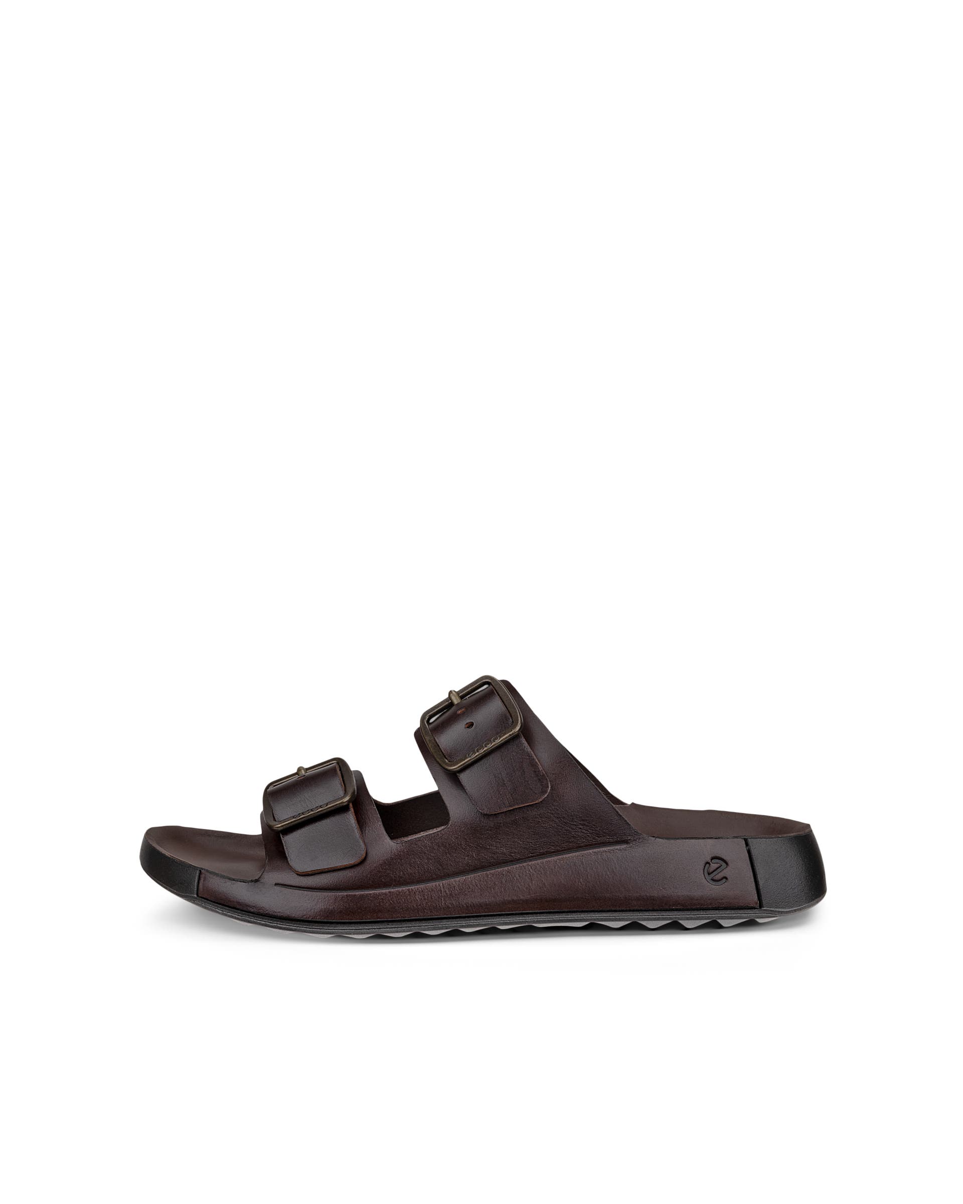 Men's ECCO® Cozmo Leather Two Strap Sandal - Brown - Outside