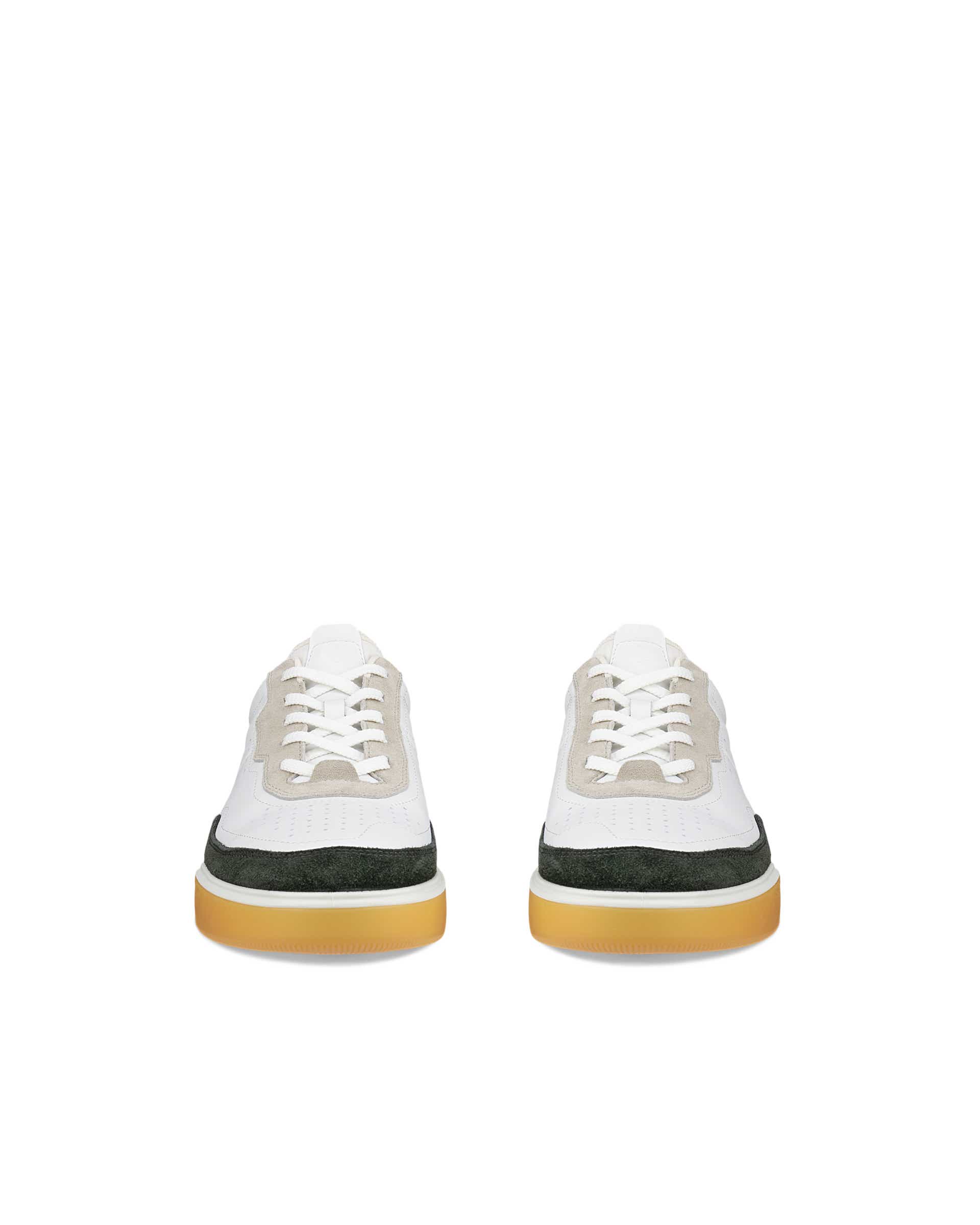 Pánské kožené tenisky ECCO® Street Court - Bílá - Front pair