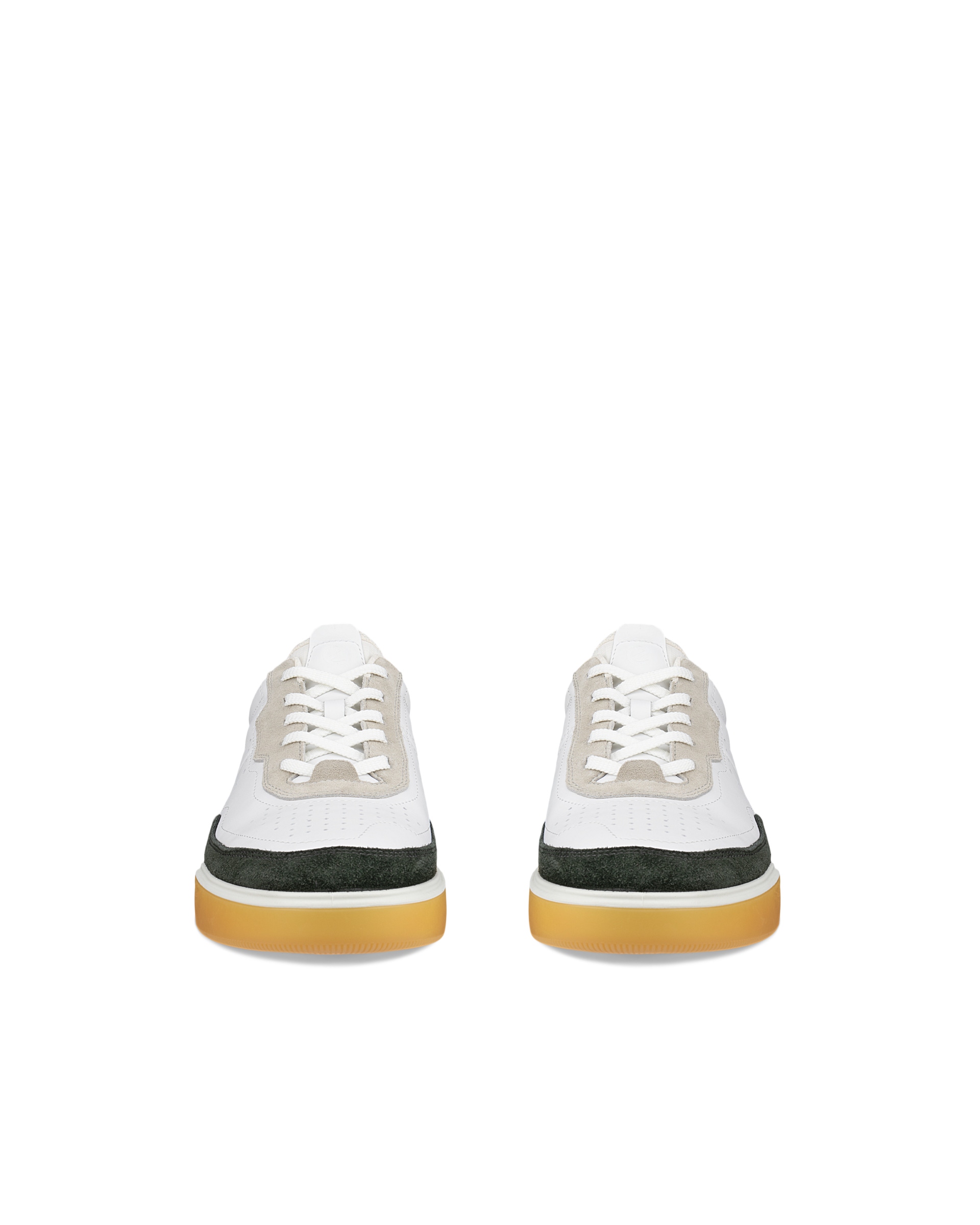Pánské kožené tenisky ECCO® Street Court - Bílá - Front pair