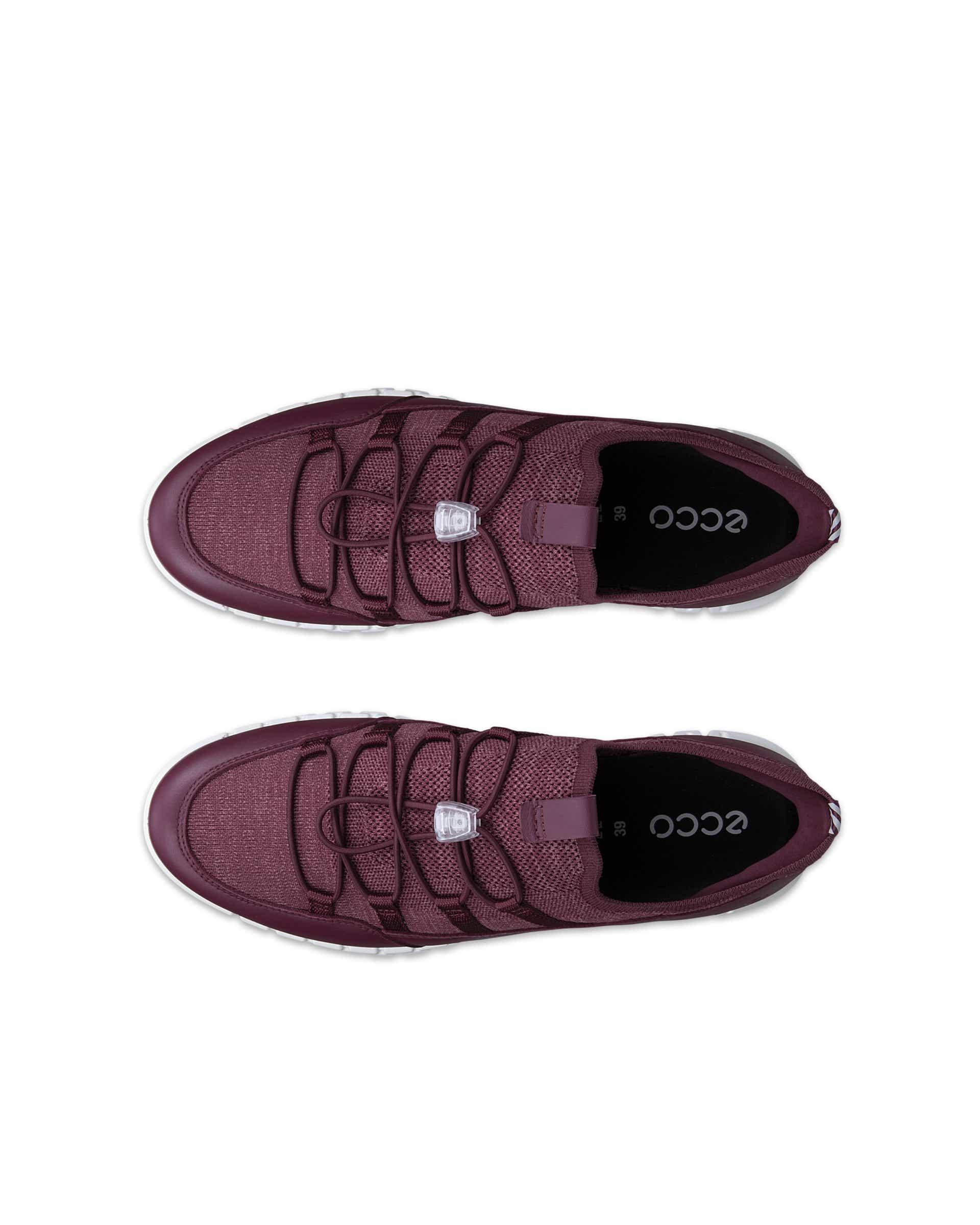 ECCO® GRUUV LITE chaussures à lacets en textile pour femme - Rouge - Top left pair