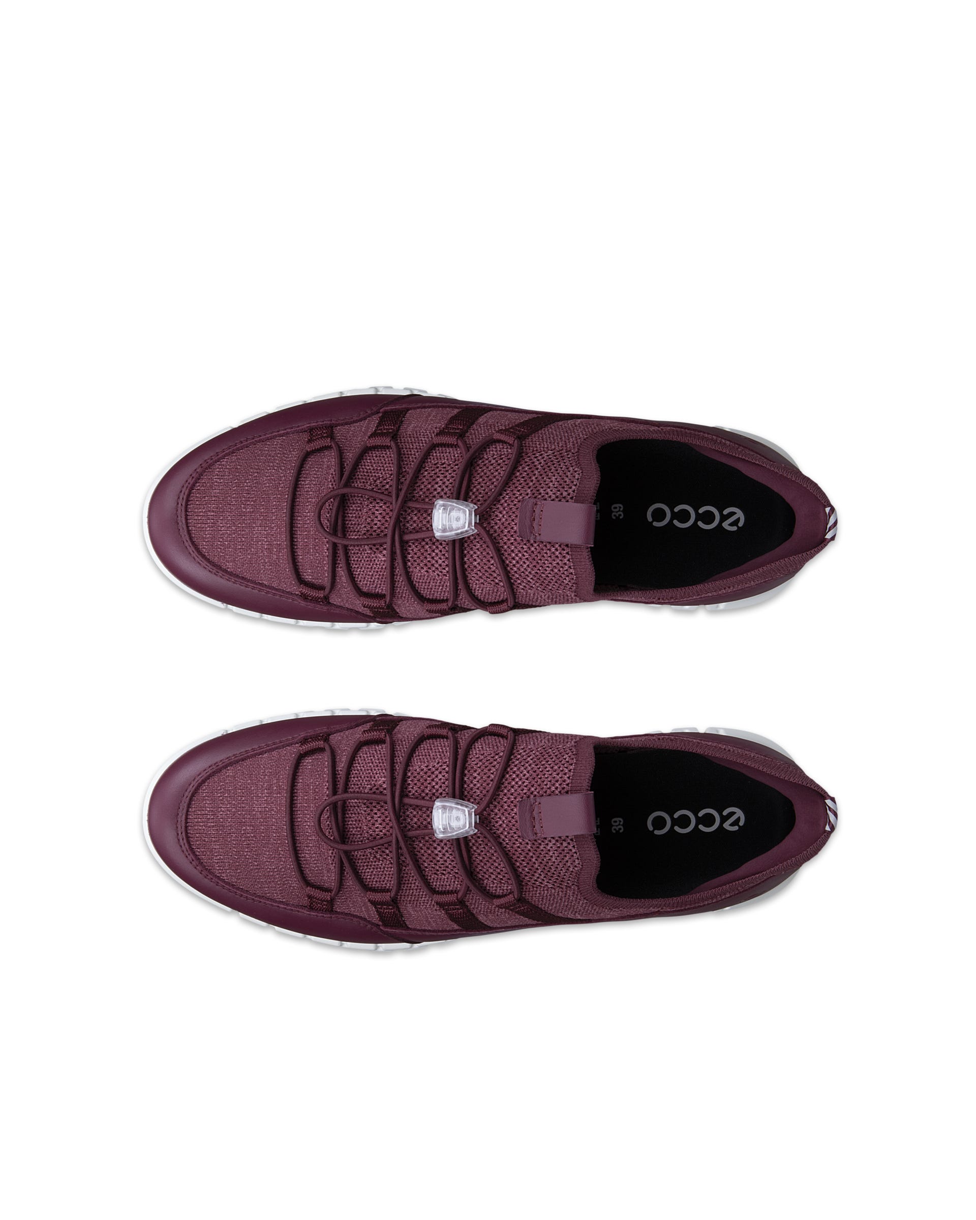 ECCO® GRUUV LITE chaussures à lacets en textile pour femme - Rouge - Top left pair