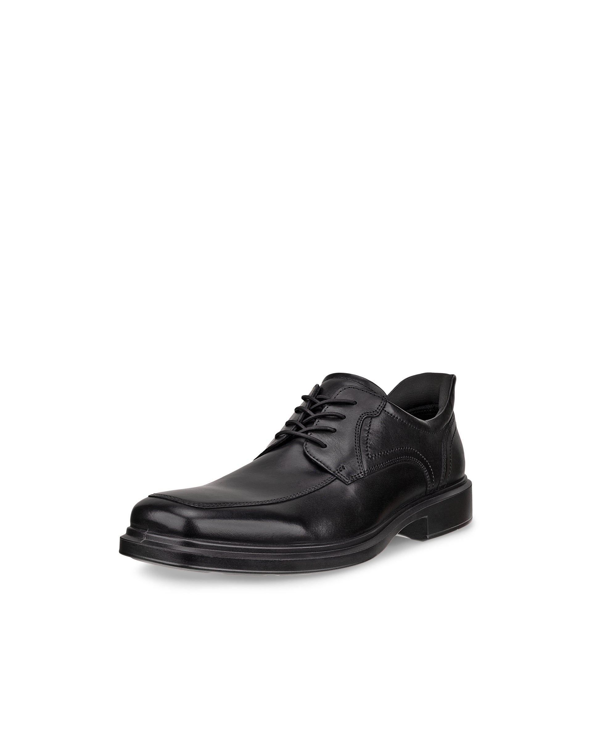 Men's ECCO® Helsinki 2 Leather Bike-Toe Derby Slip-In Shoe - Black - Main