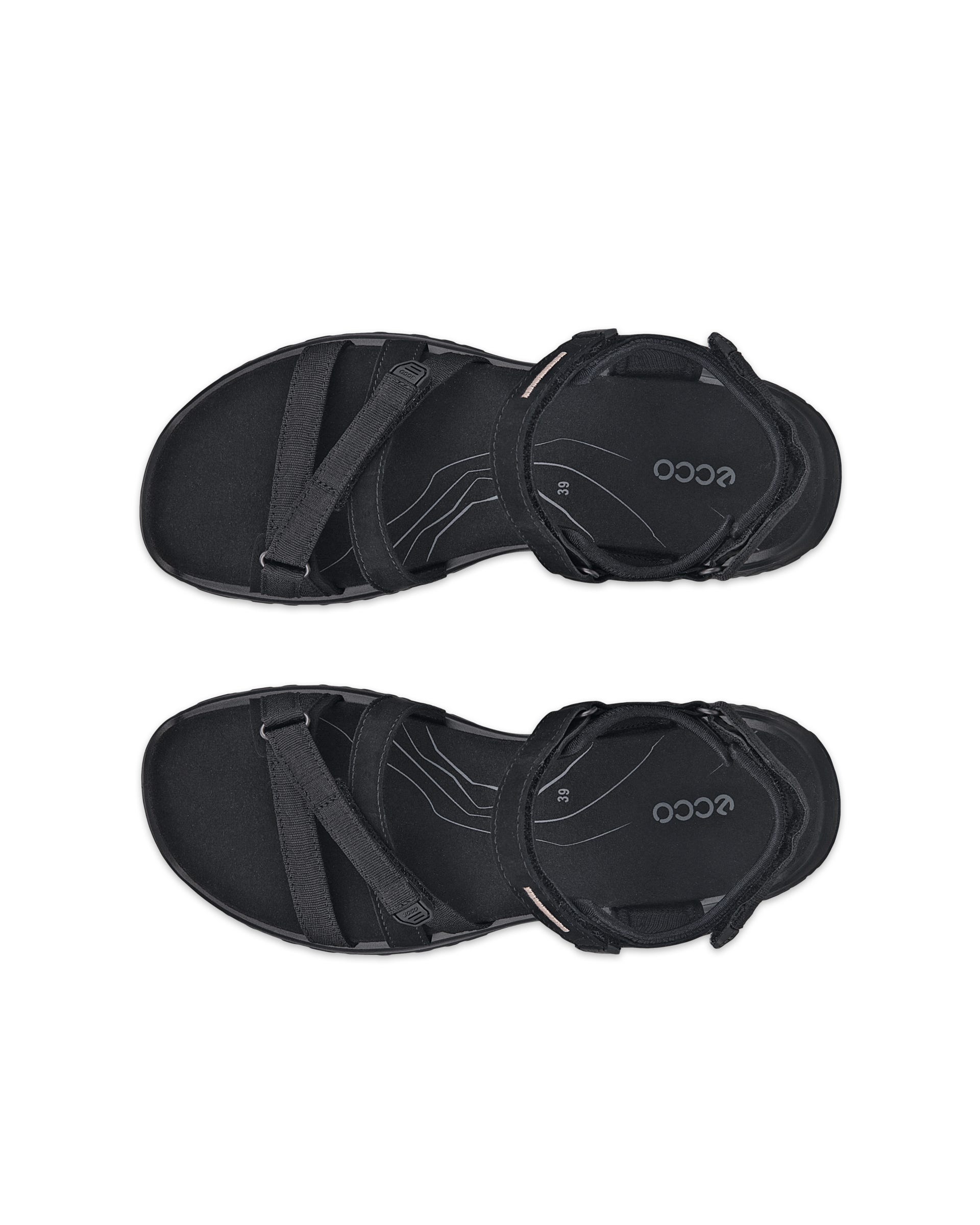 ECCO® Offroad Roam Damen Nubuksandale mit zwei Riemen - Schwarz - Top left pair
