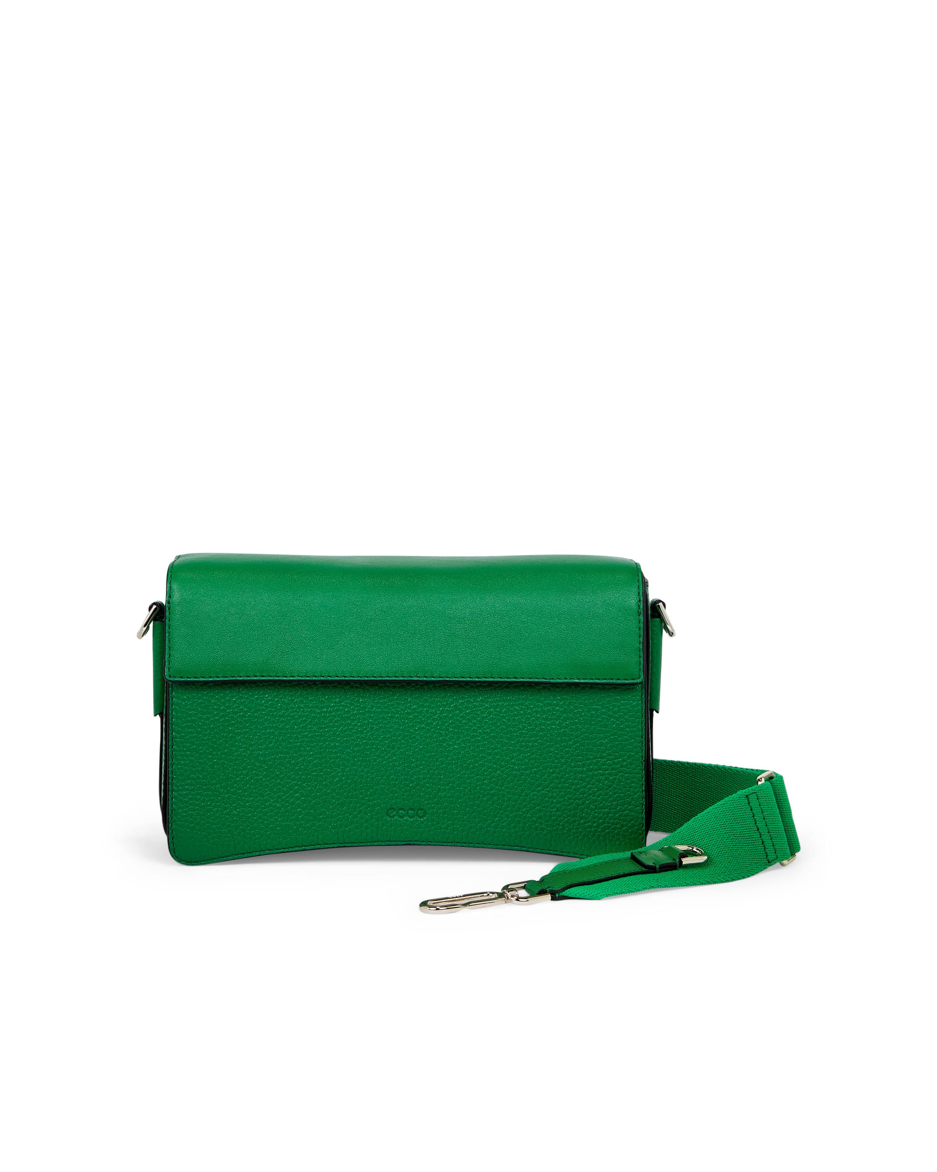 ECCO® Textureblock Leather Pinch Crossbody Bag - Green - Main