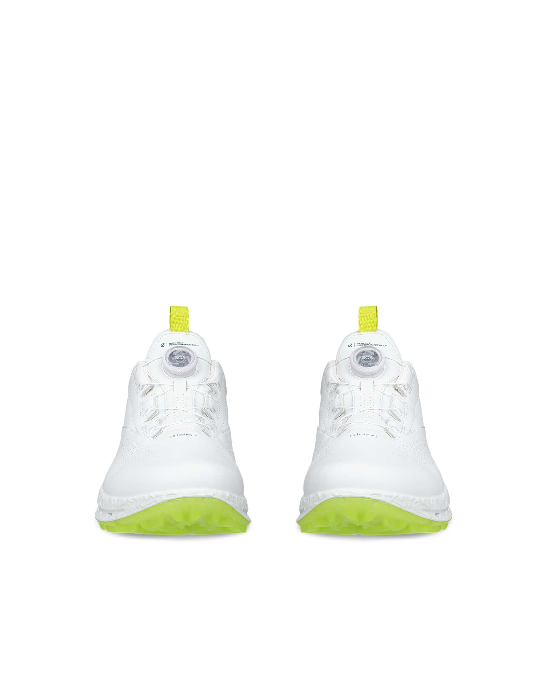 Men's ECCO® Golf Biom C5 Leather Gore-Tex Golf Shoe - White - Front pair