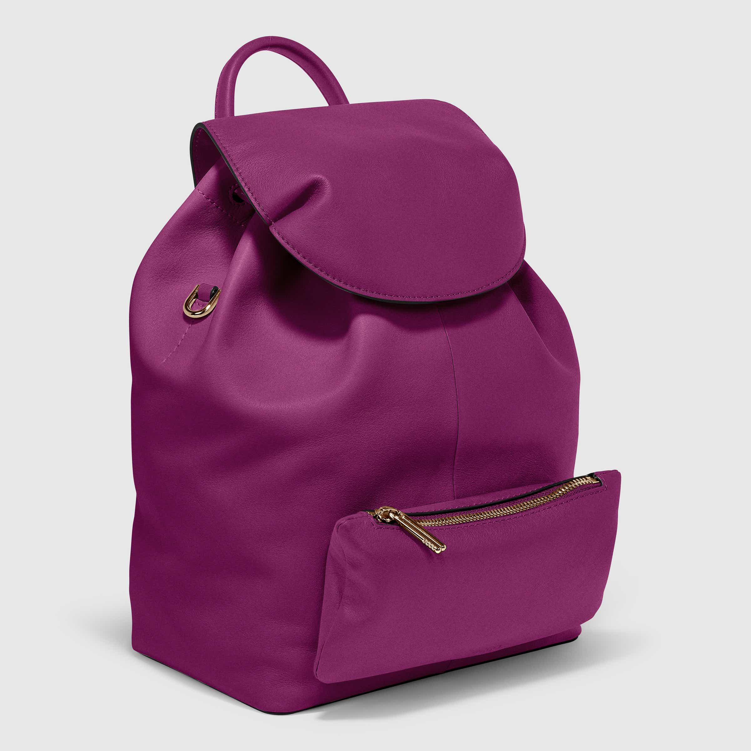 ECCO® Pillow Leather Backpack - Purple - Main