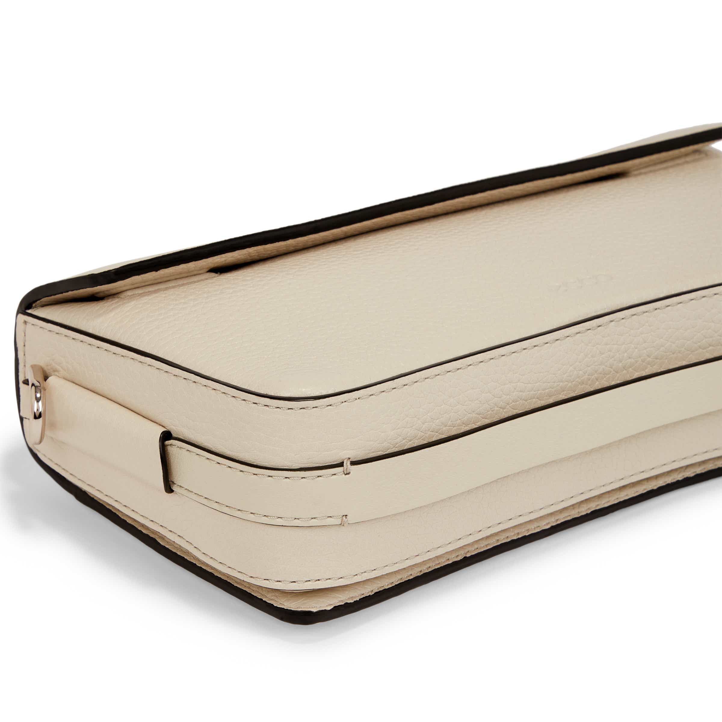 ECCO® Pinch Compact Leather Pinch Crossbody Bag - Beige - Detail-1