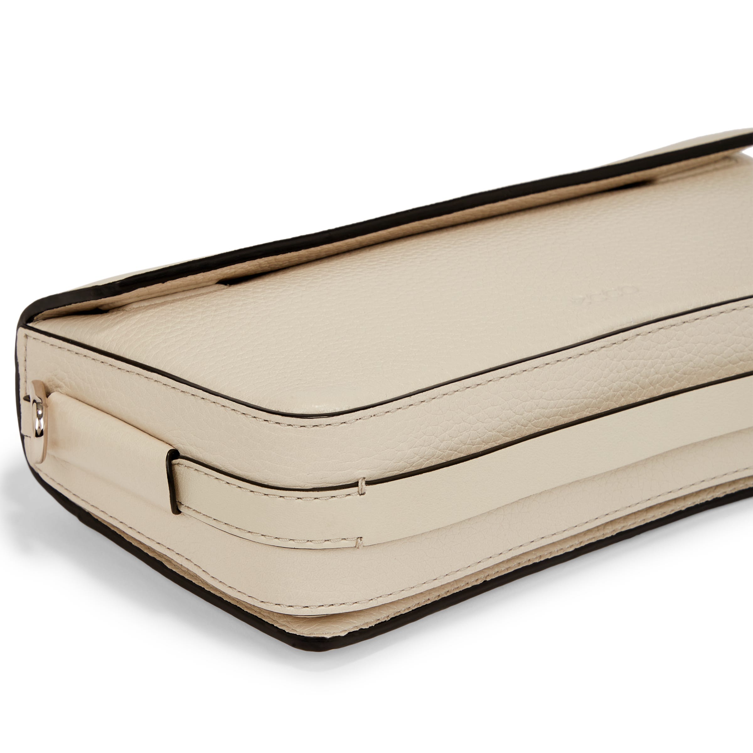 ECCO® Pinch Compact Leather Pinch Crossbody Bag - Beige - Detail-1