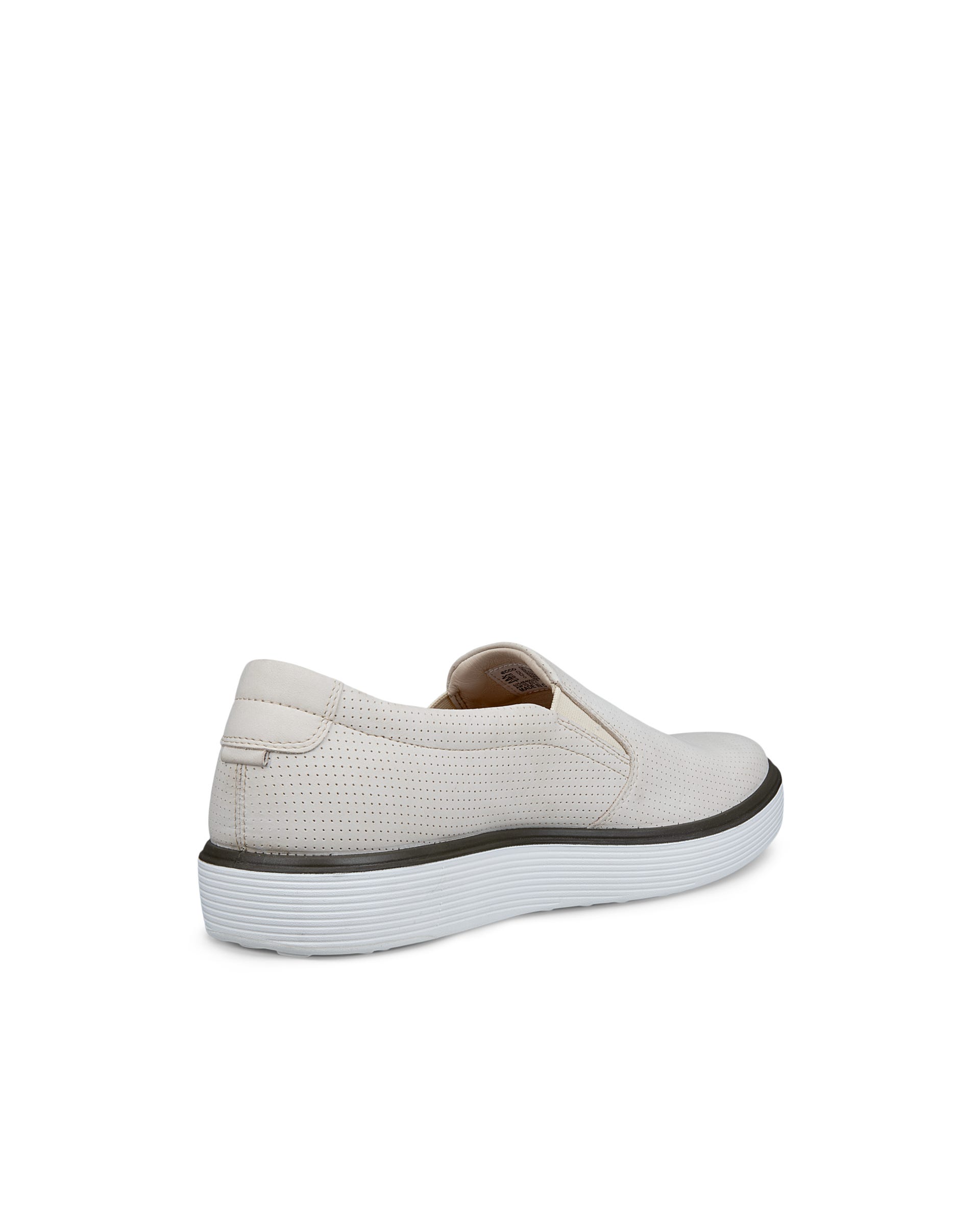 Men's ECCO® Soft 60 Nubuck Slip-On - Beige - Back