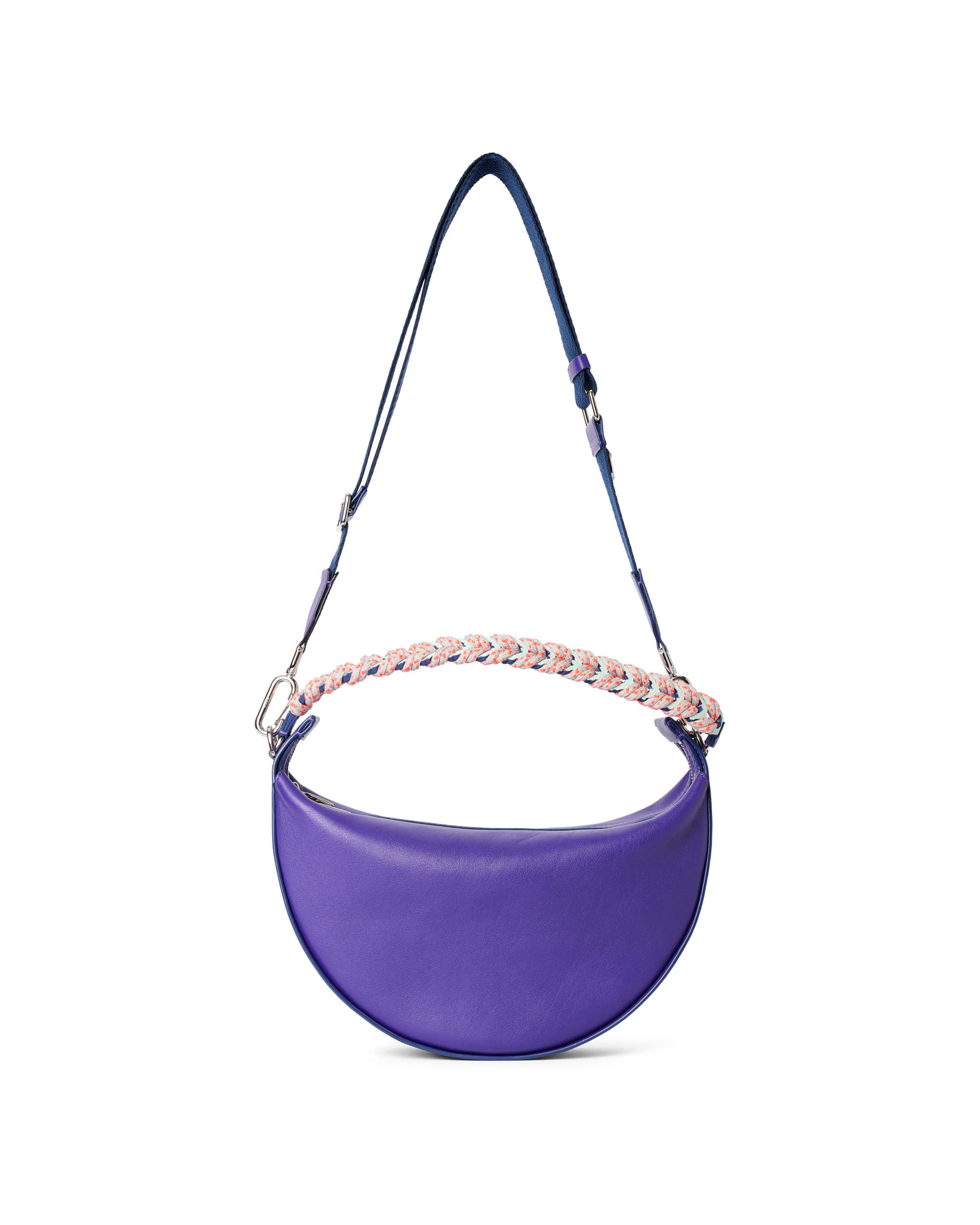 Sac à bandoulière moyen en cuir lisse ECCO® Fortune Soft - Violet - Back