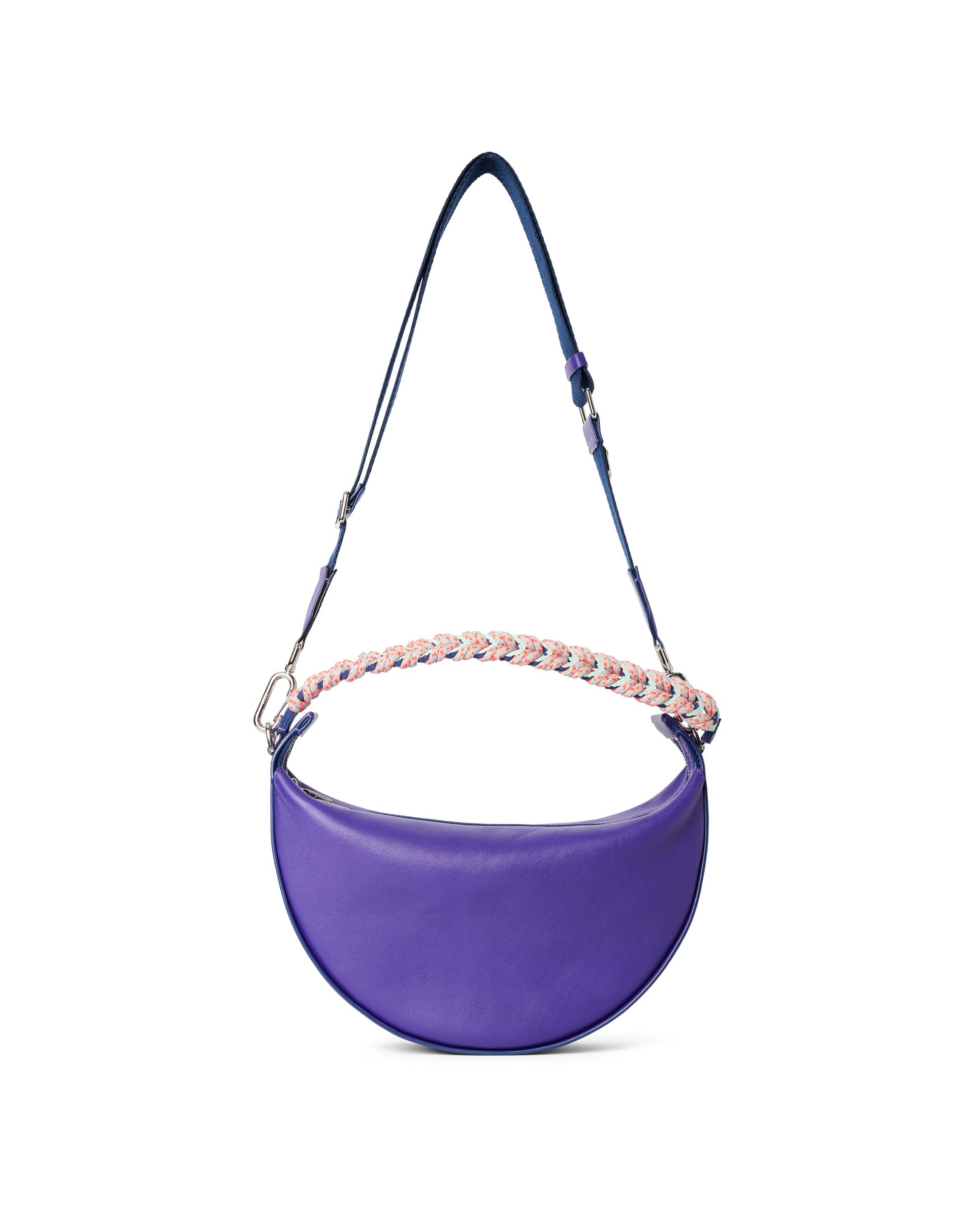 Sac à bandoulière moyen en cuir lisse ECCO® Fortune Soft - Violet - Back