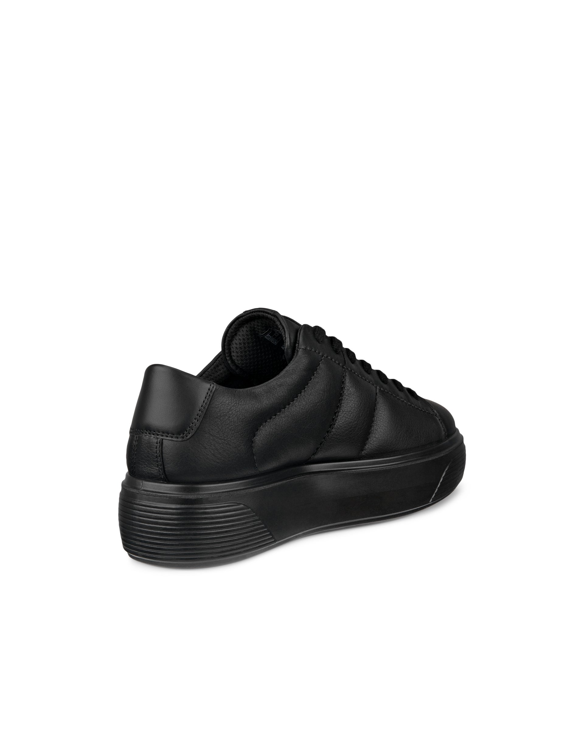 ECCO Street Platform ウィメンズ レザープラットフォームスニーカー - ブラック - Back