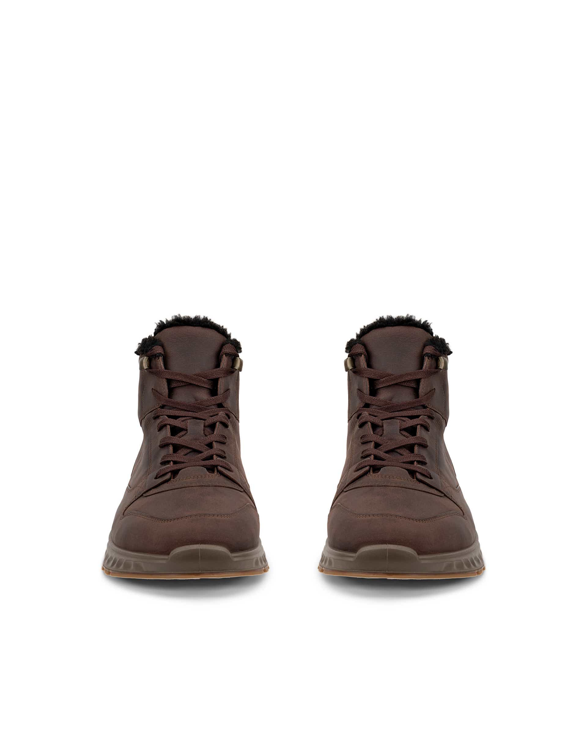 Męskie nubukowe buty ECCO® EXOSTRIDE - Brązowy - Front pair