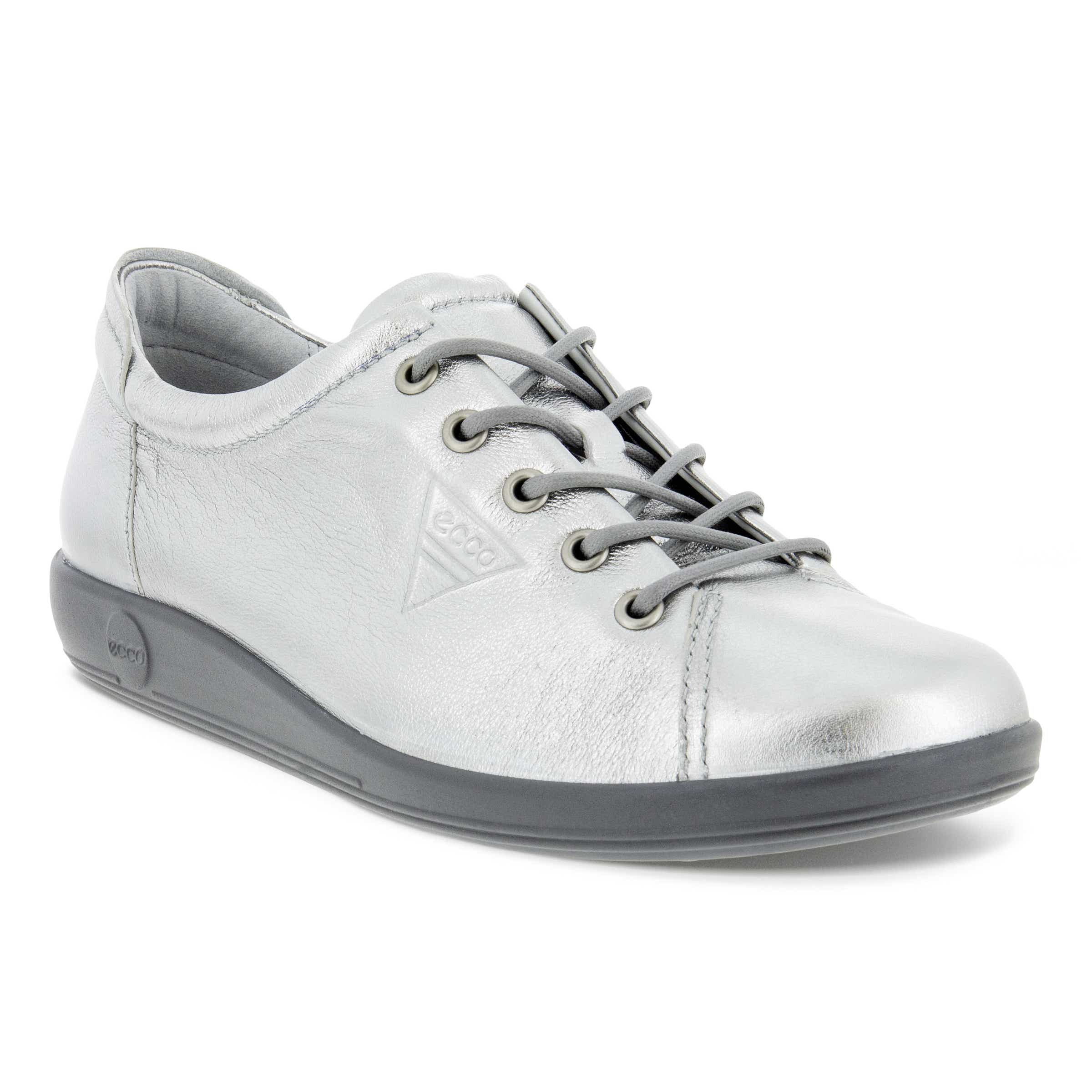 Women's ECCO® Soft 2.0 Leather Walking Shoe - Metallics - Main