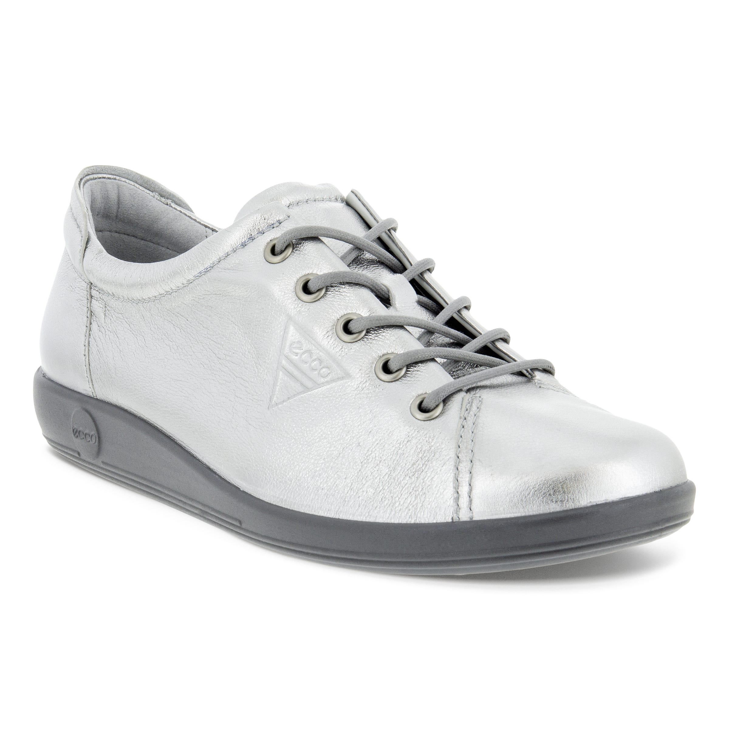 Women's ECCO® Soft 2.0 Leather Walking Shoe - Metallics - Main