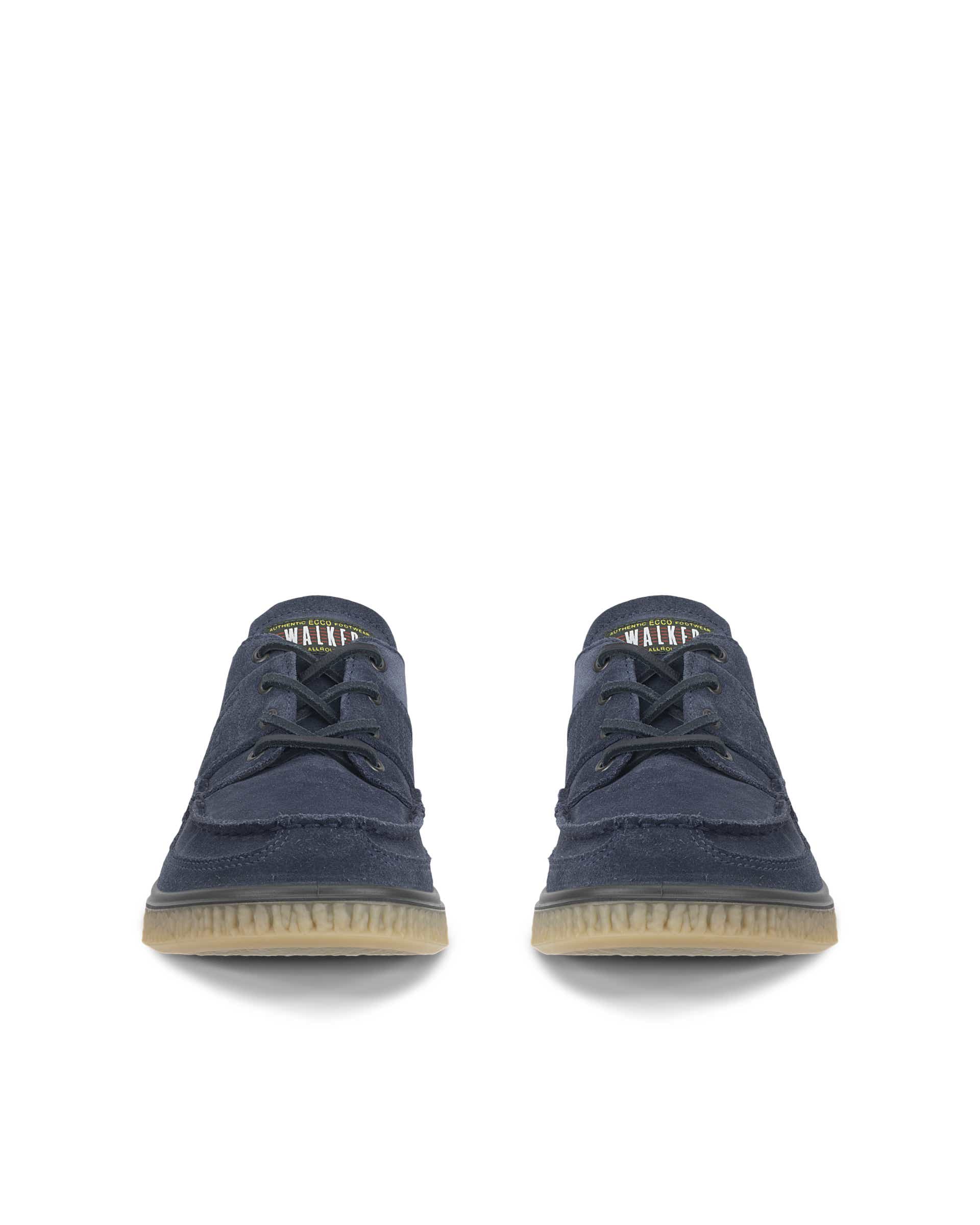 ECCO® WALKER 3.0 férfi mokaszin orrú velúr cipő - Kék - Front pair