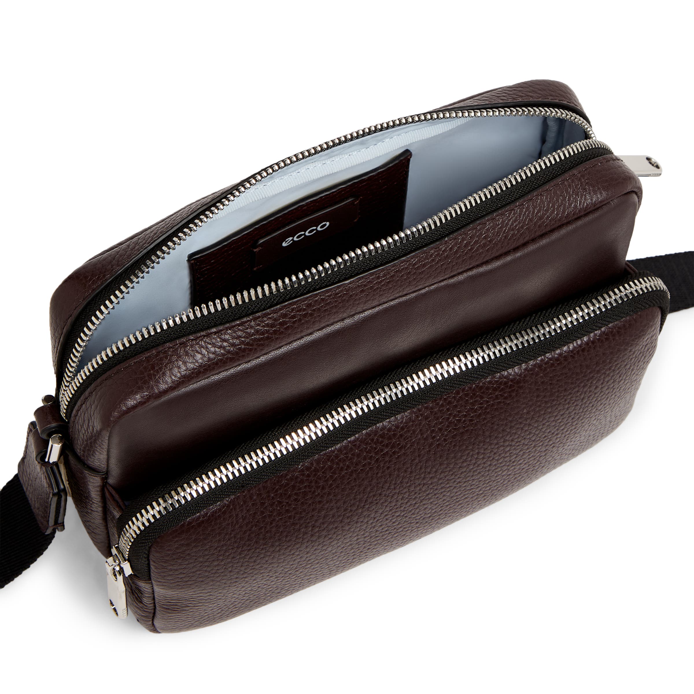 ECCO® Camera Bag Leather Camera Bag - Brown - Inside