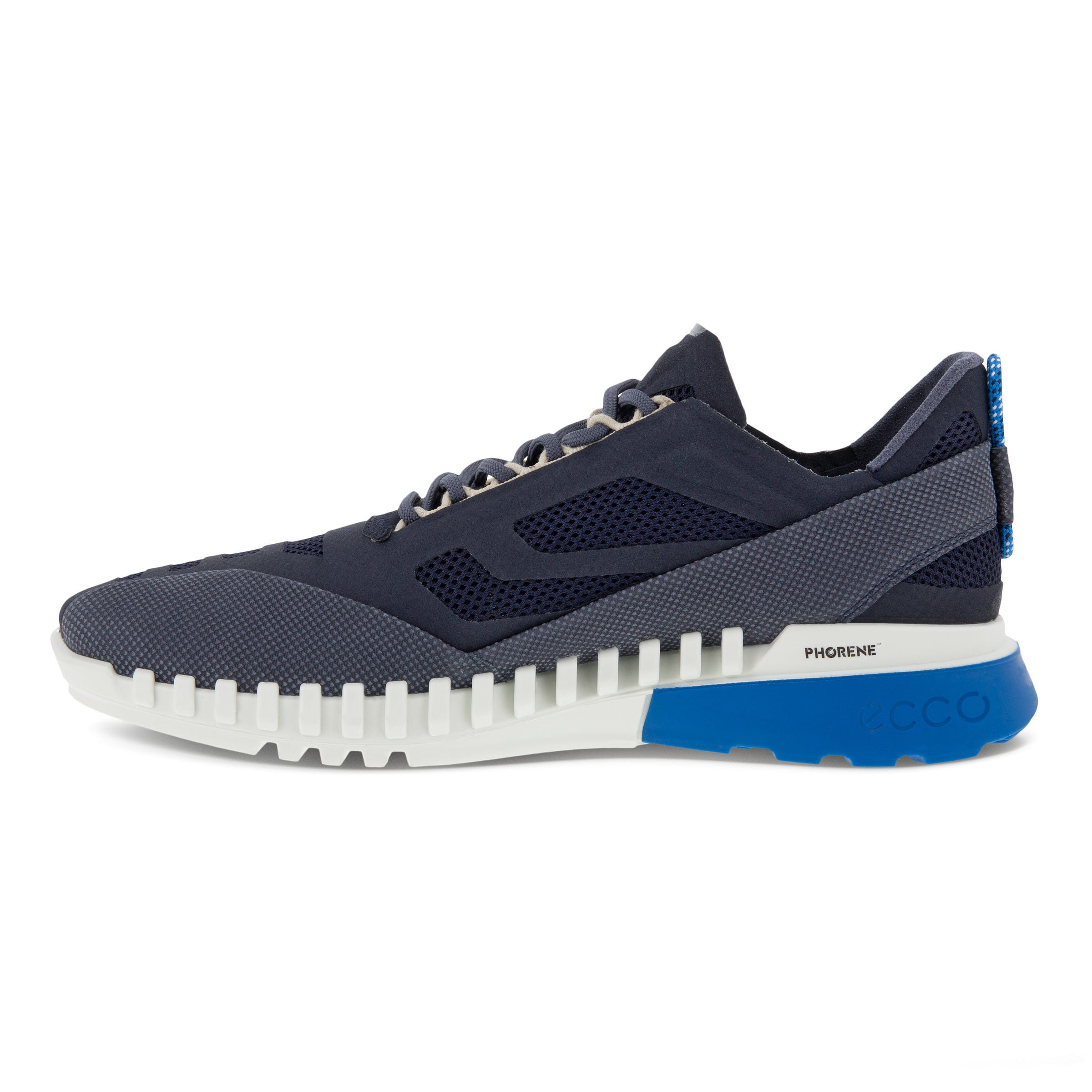 Men's ECCO® Zipflex Textile Sneaker - Blue - Inside