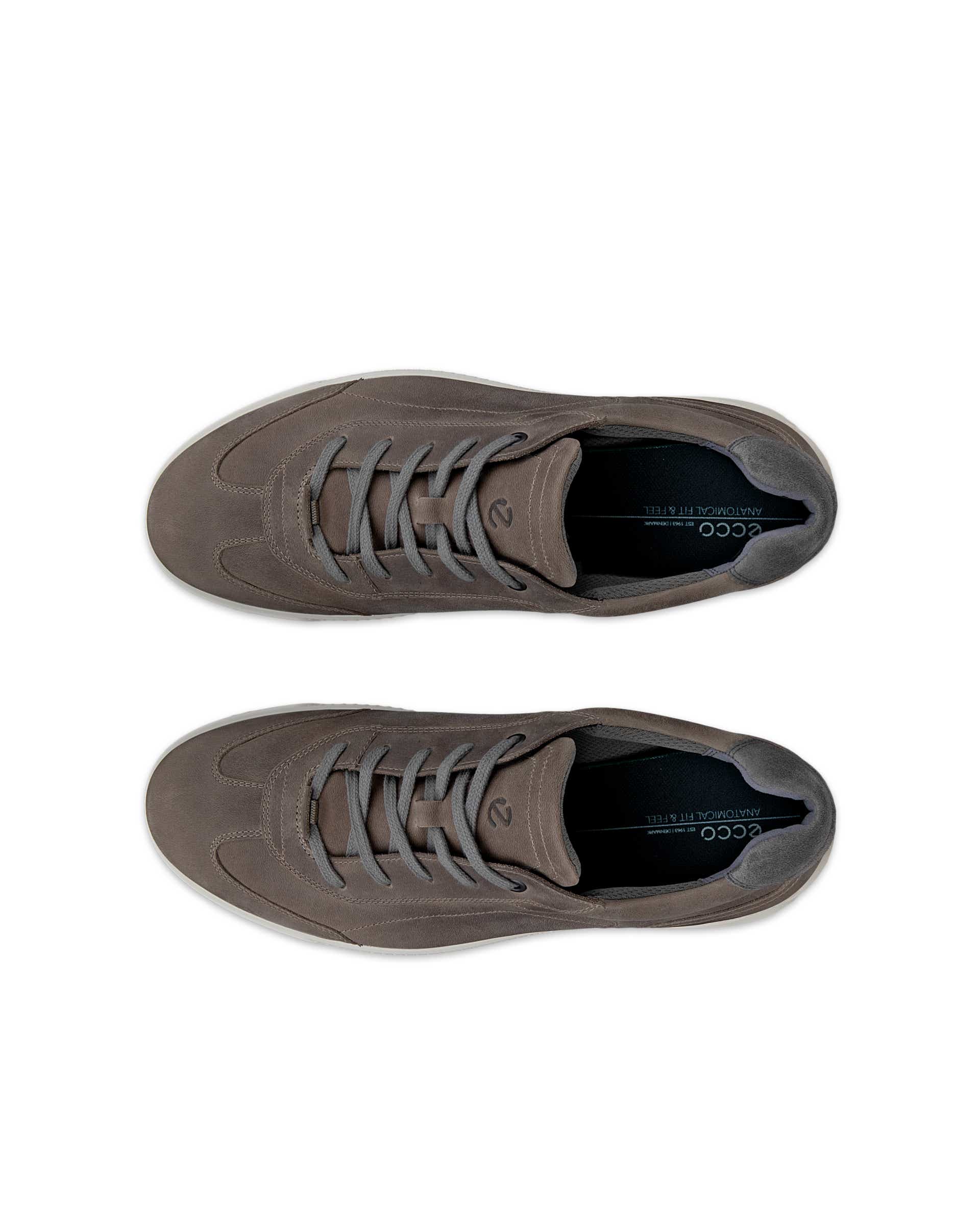 ECCO® BYWAY chaussures à lacet en nubuck pour homme - Gris - Top left pair