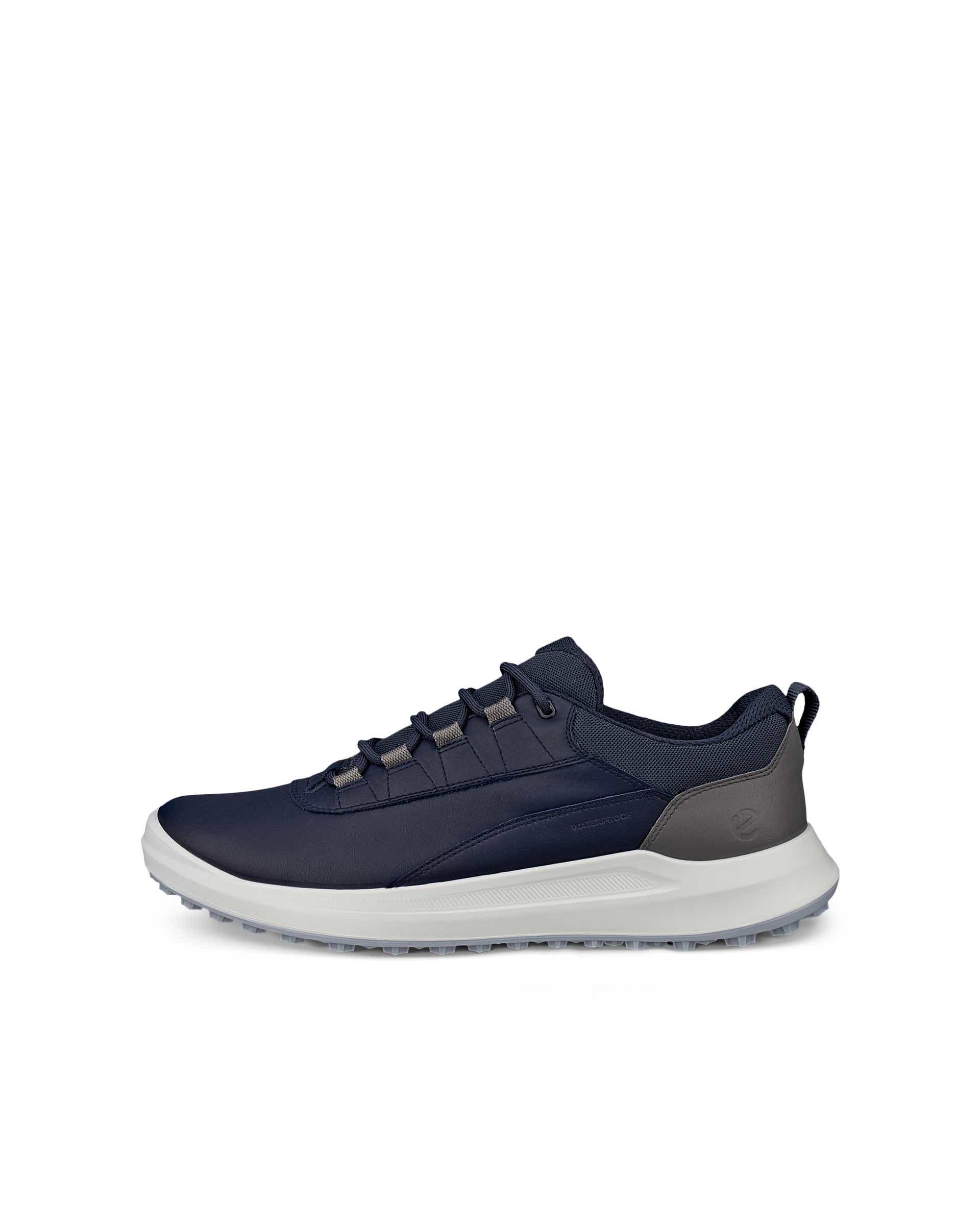 Men's ECCO® GOLF CORE Leather Waterproof Golf Shoe - Blue - Outside