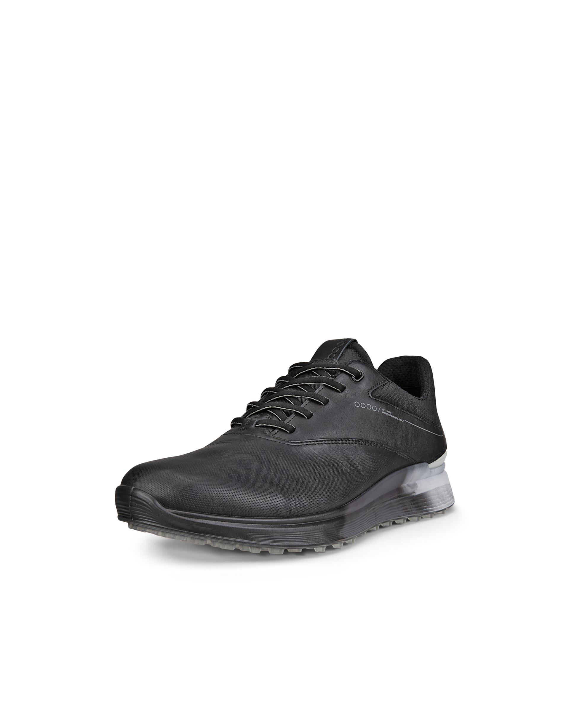 Men's ECCO® Golf S-Three Leather Gore-Tex Shoe - Black - Main