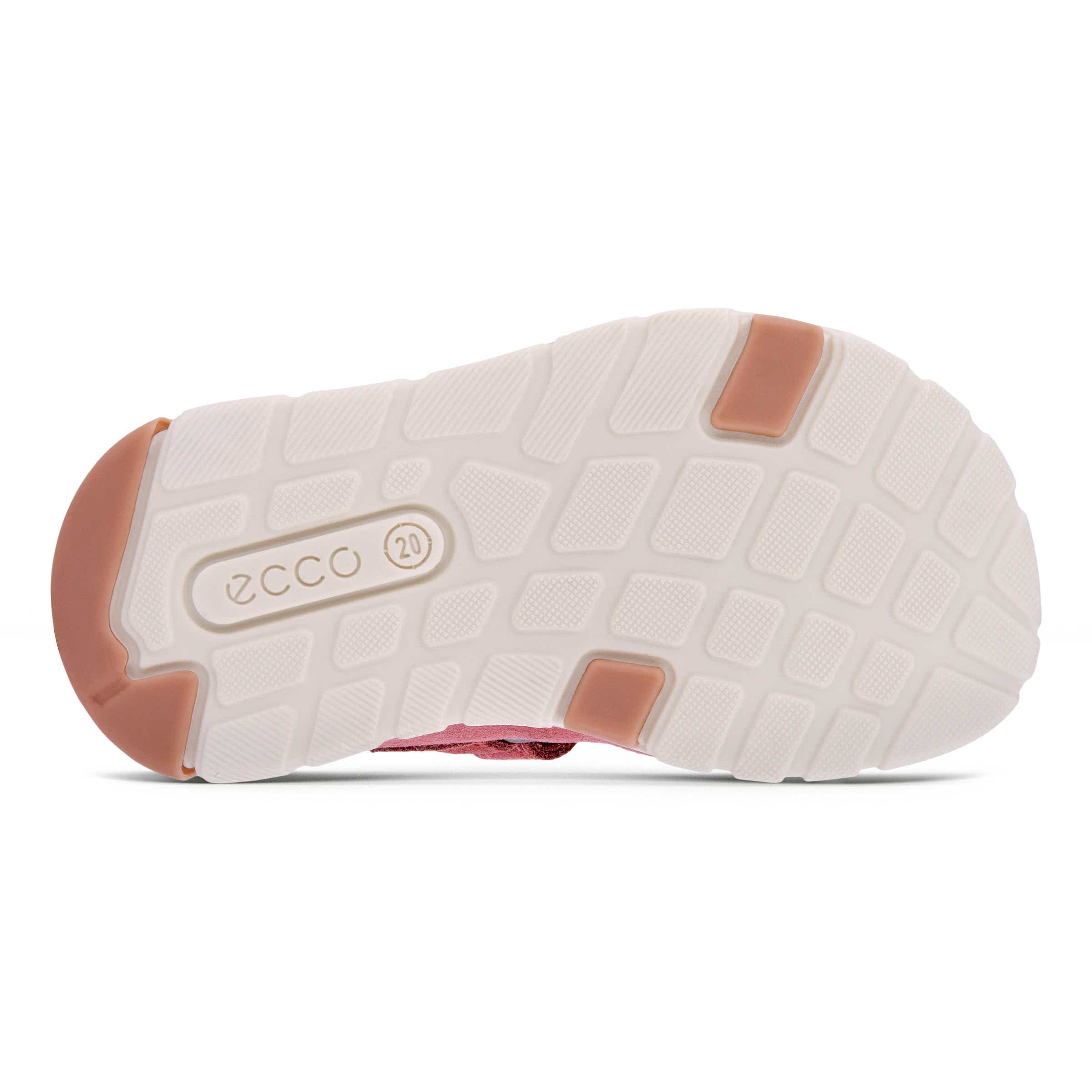 Kids' ECCO® Mini Stride Suede Fisherman Sandal - Pink - Sole