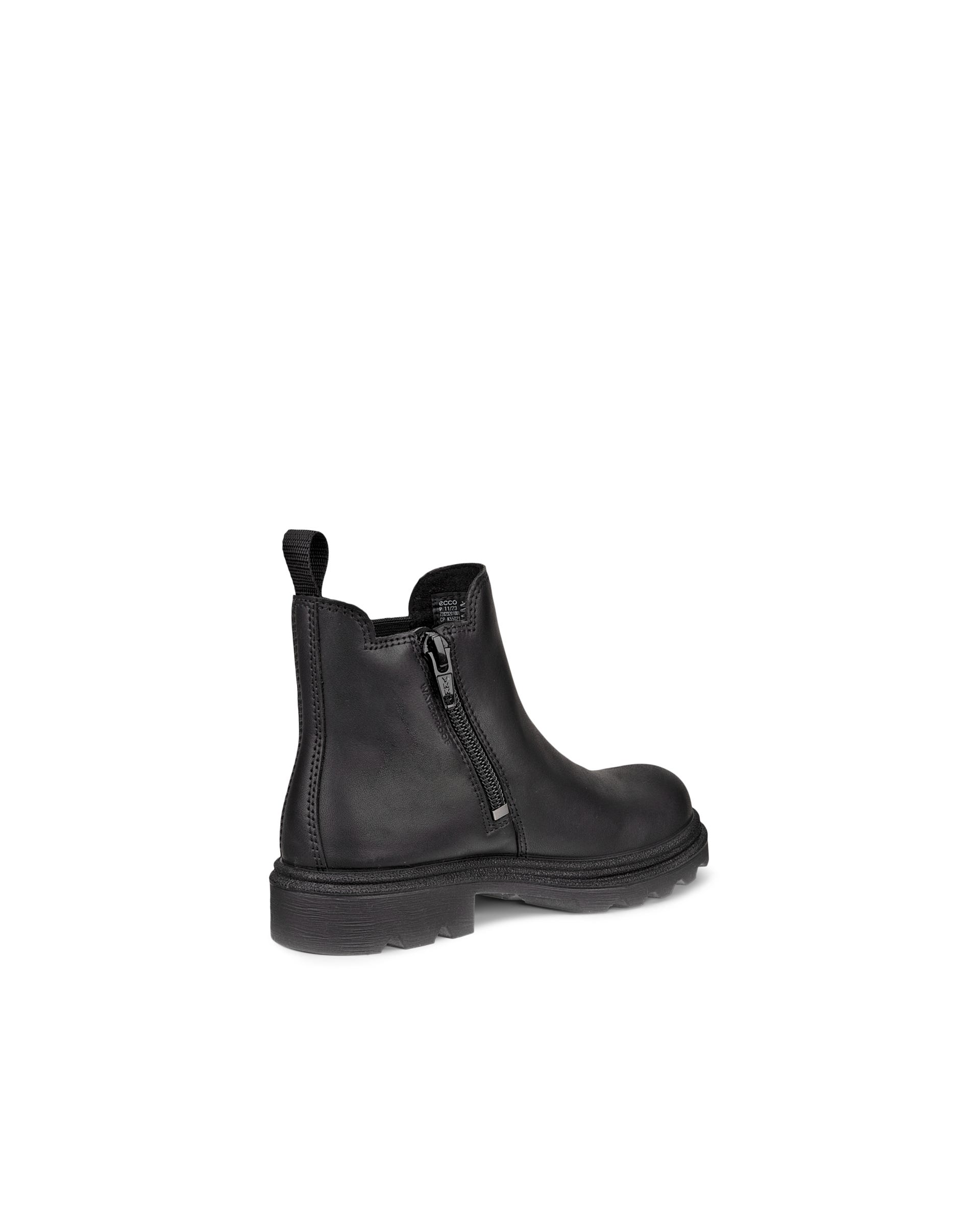 Botas Chelsea impermeable de piel ECCO® Grainer para niño/a - Negro - Outside