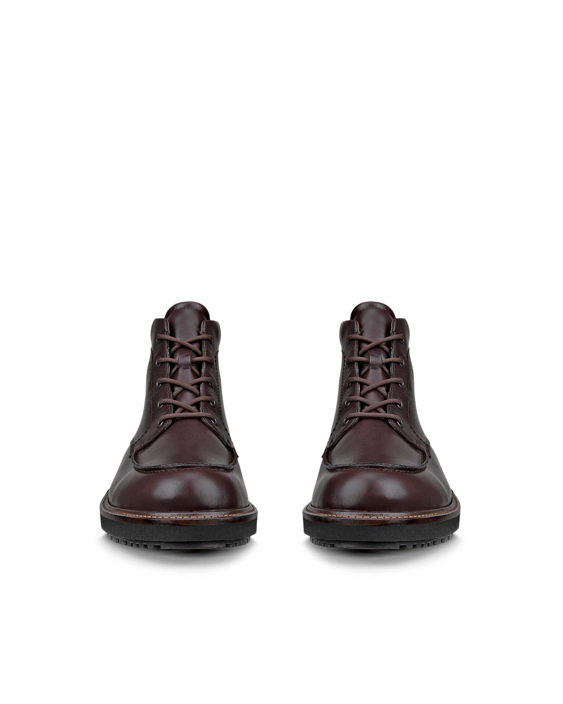 Męskie skórzane buty za kostkę Gore-Tex ECCO® METROPOLE OSLO - Brązowy - Front pair