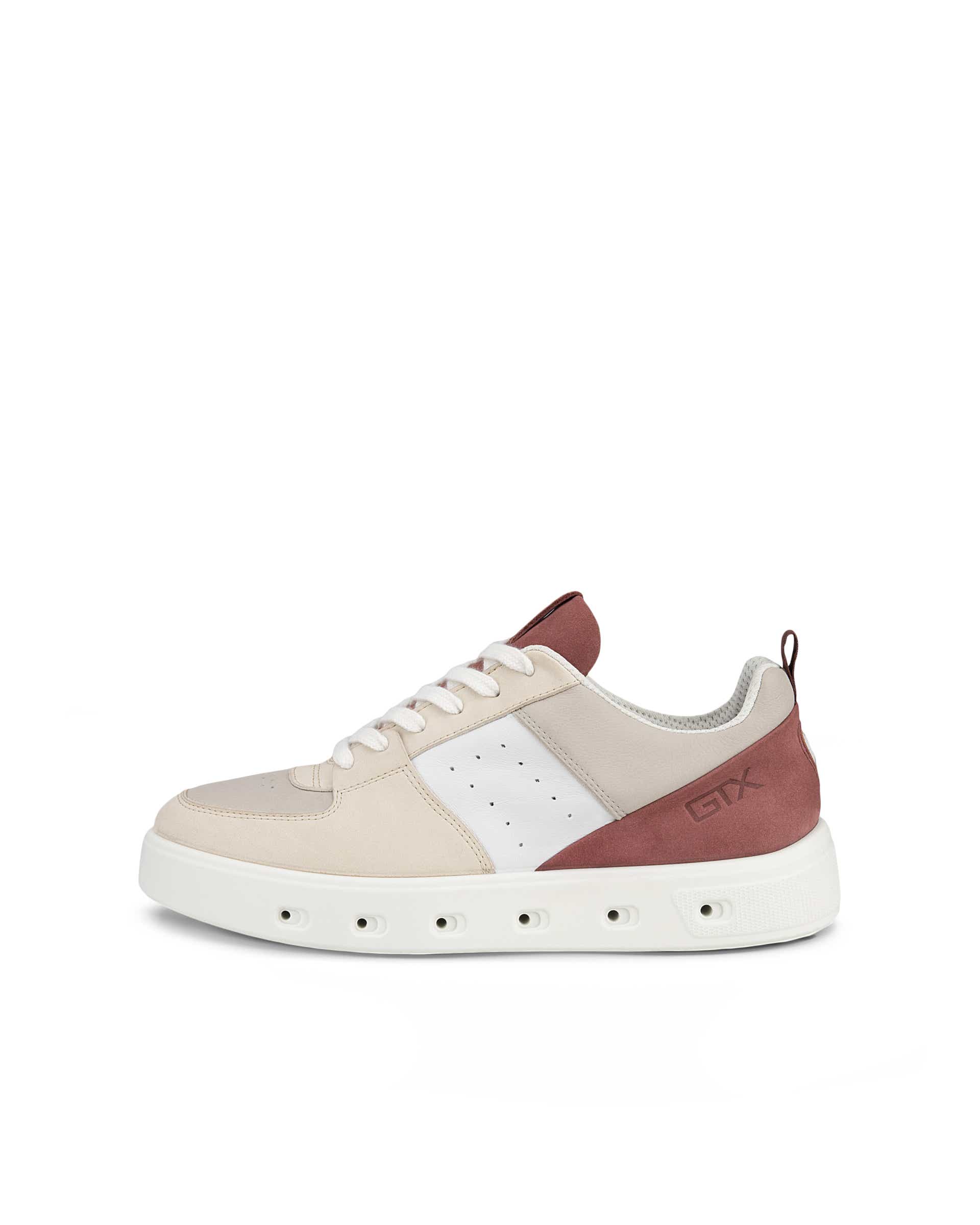 ECCO Street 720 WOMEN ウィメンズ レザーGore-Texスニーカー - ベージュ - Outside