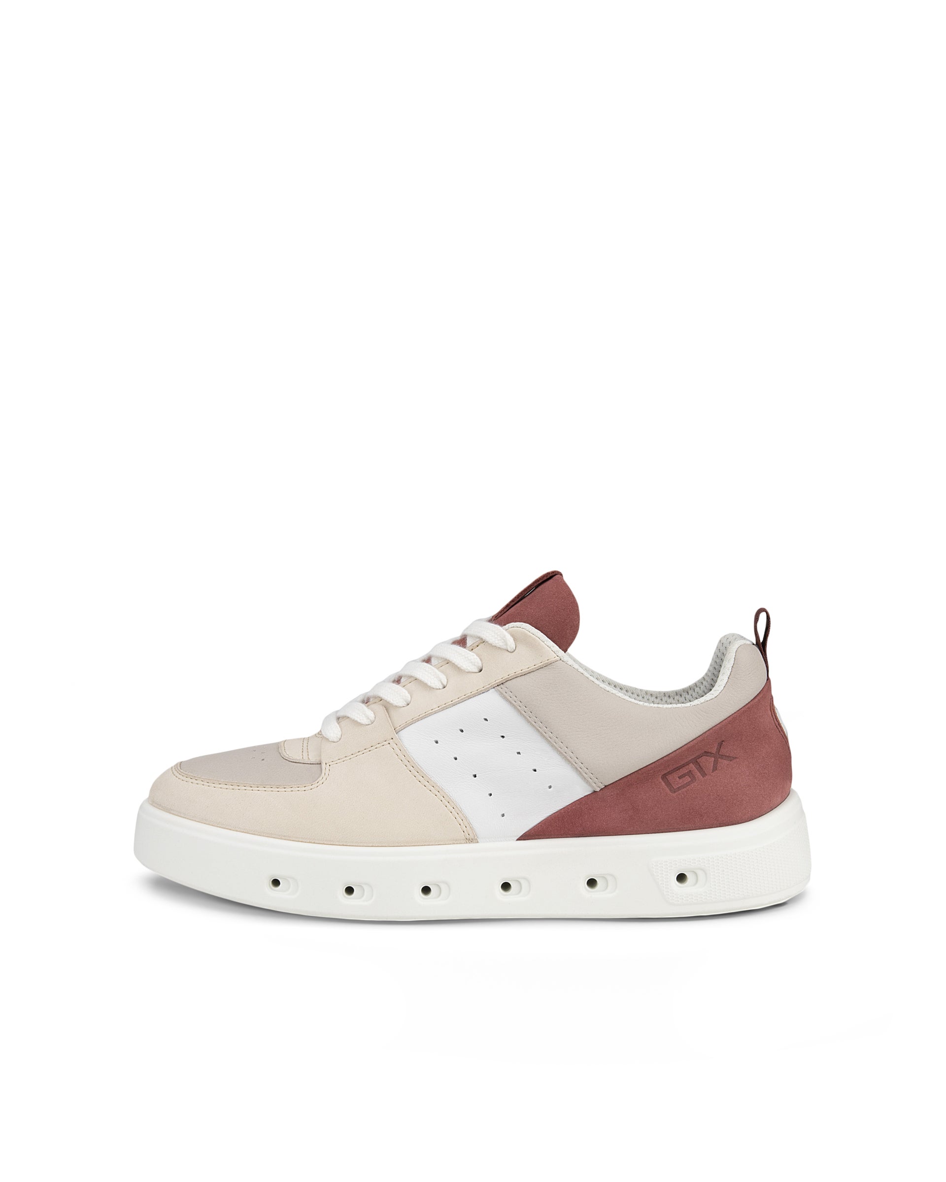 ECCO Street 720 WOMEN ウィメンズ レザーGore-Texスニーカー - ベージュ - Outside