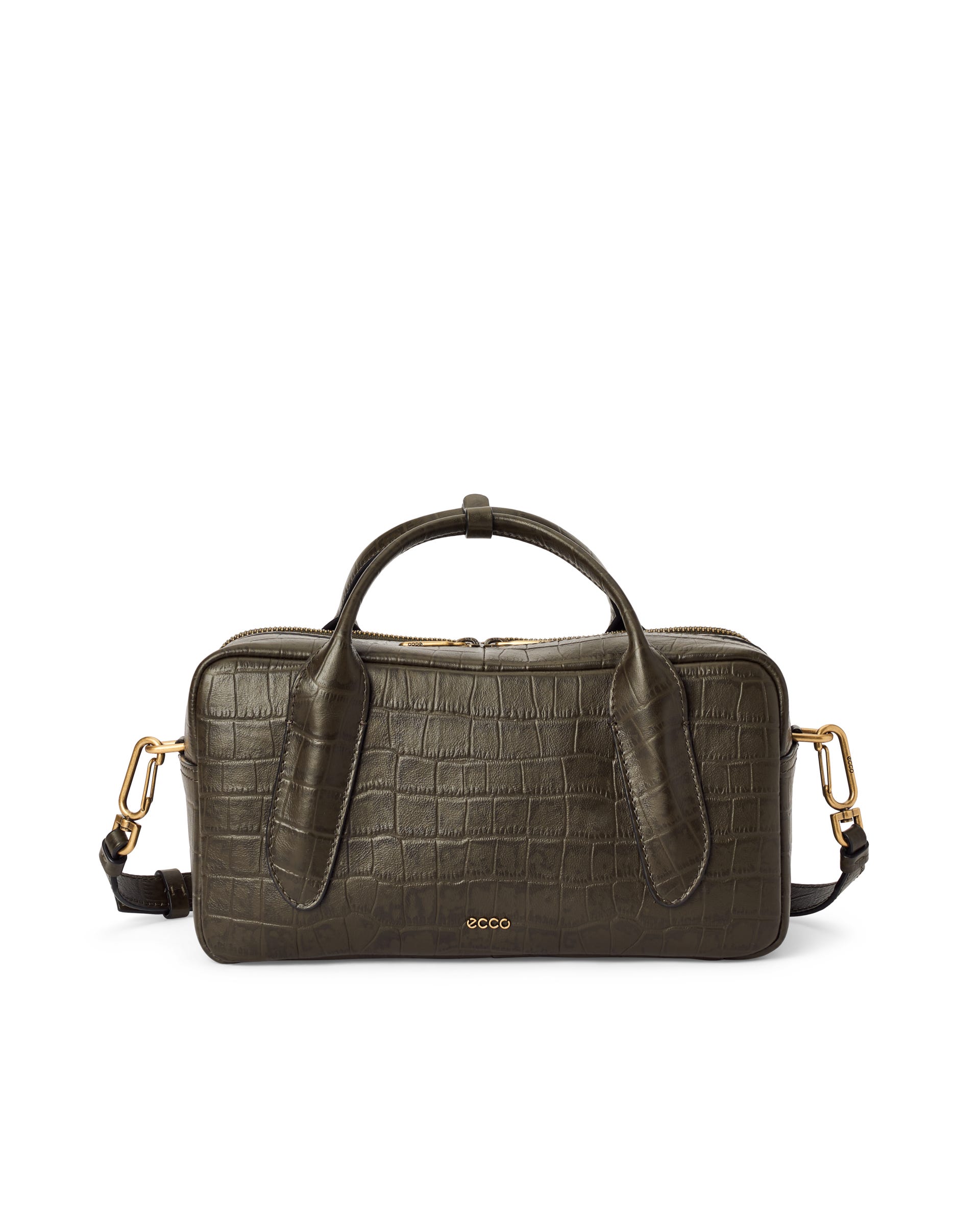 ECCO Bowling Bag レザーハンドバッグ - グリーン - Main