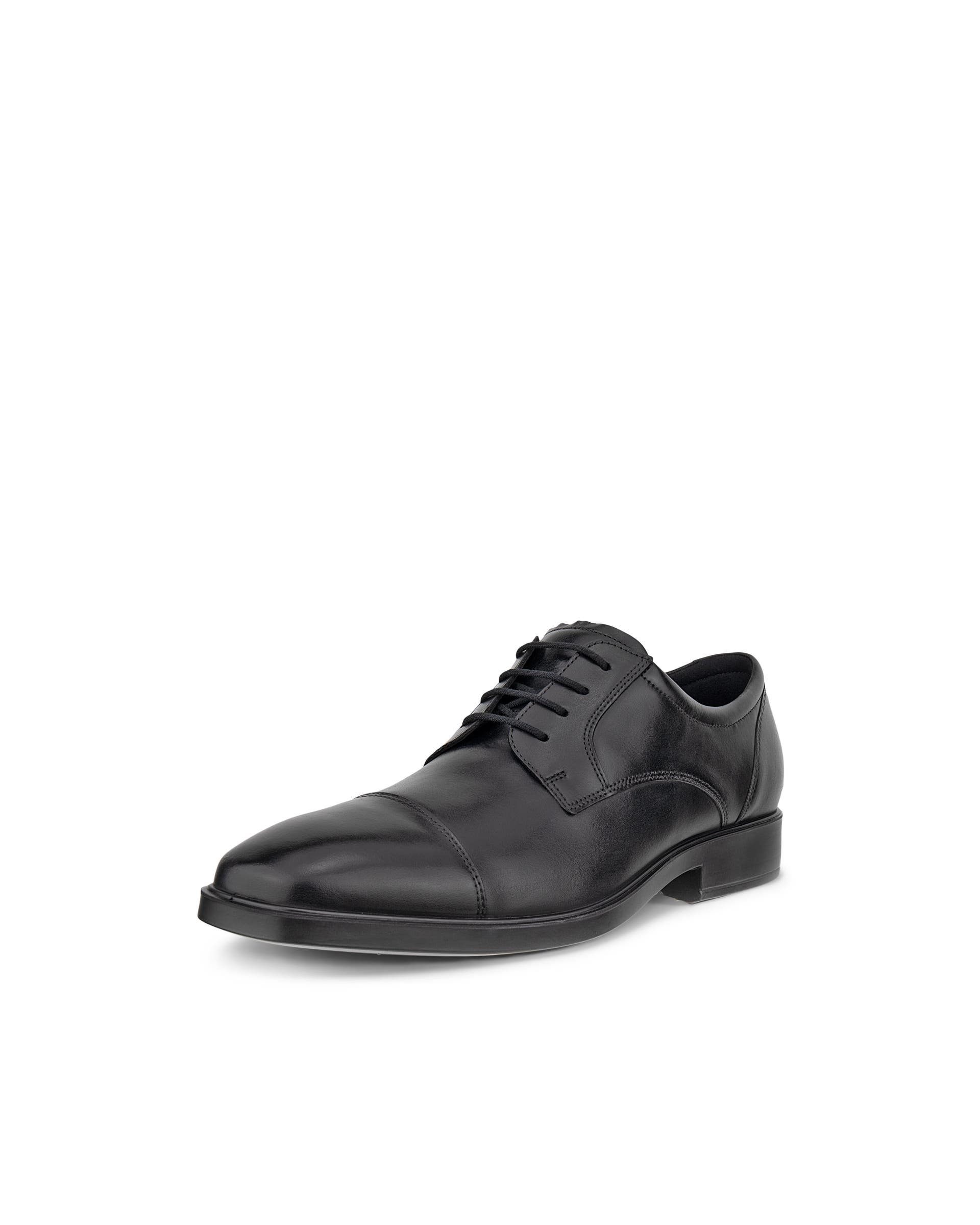 Men's ECCO® Metropole Milan Leather Derby Shoe - Black - Main