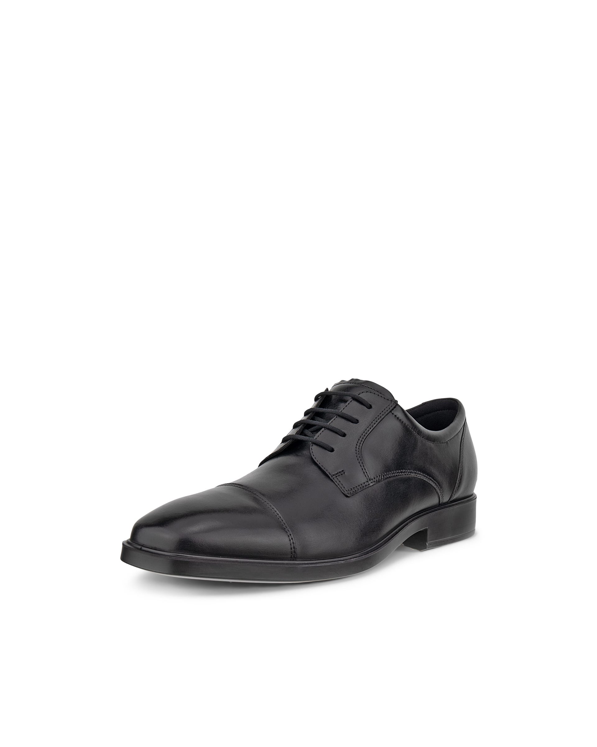 Men's ECCO® Metropole Milan Leather Derby Shoe - Black - Main