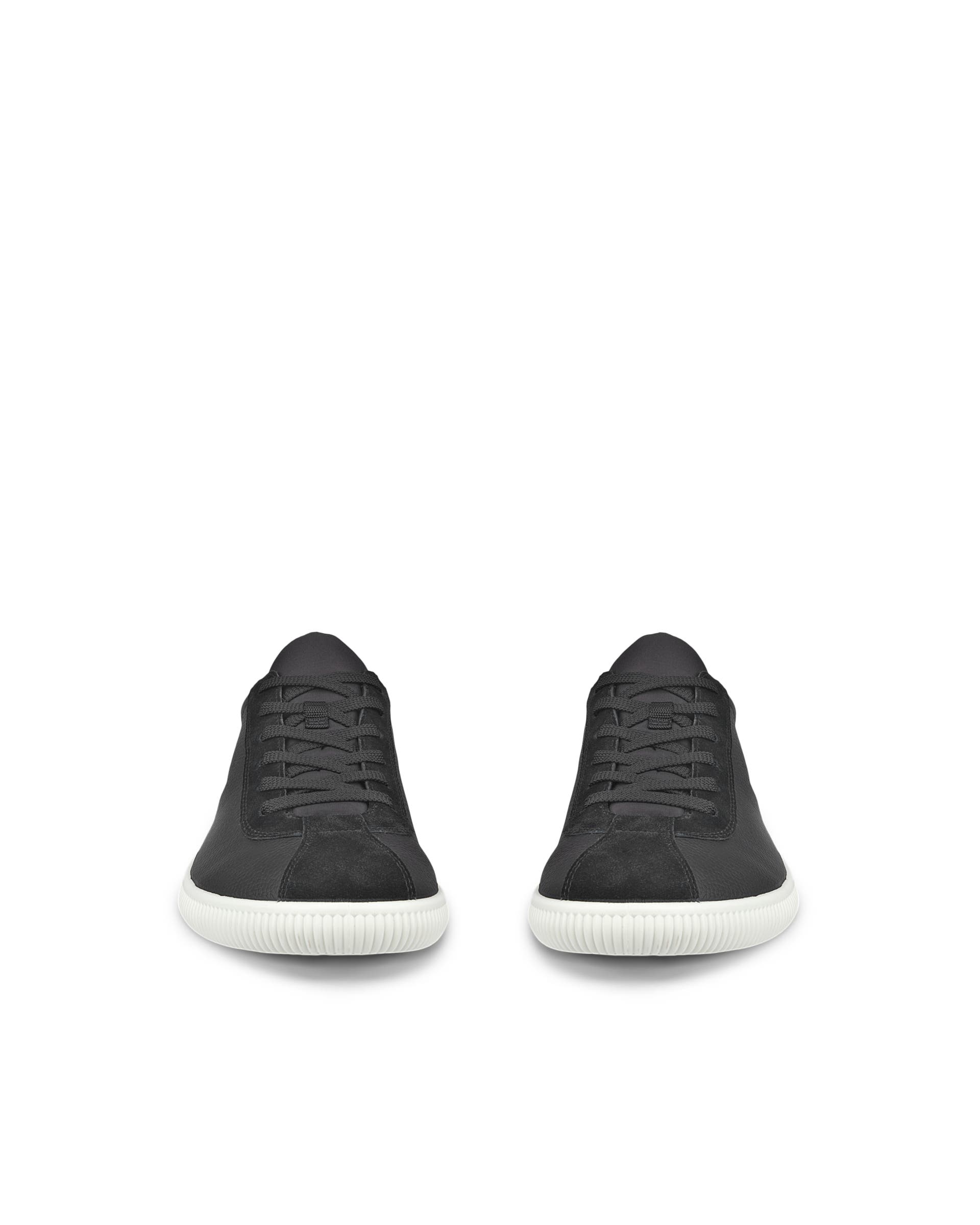 ECCO® Soft Zero baskets en cuir pour homme - Noir - Front pair