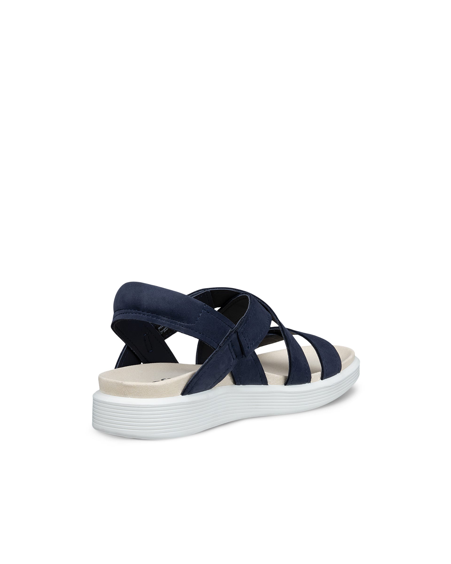 ECCO® SOFT SANDAL sandaler i nubuck med to remme til damer - Blå - Back