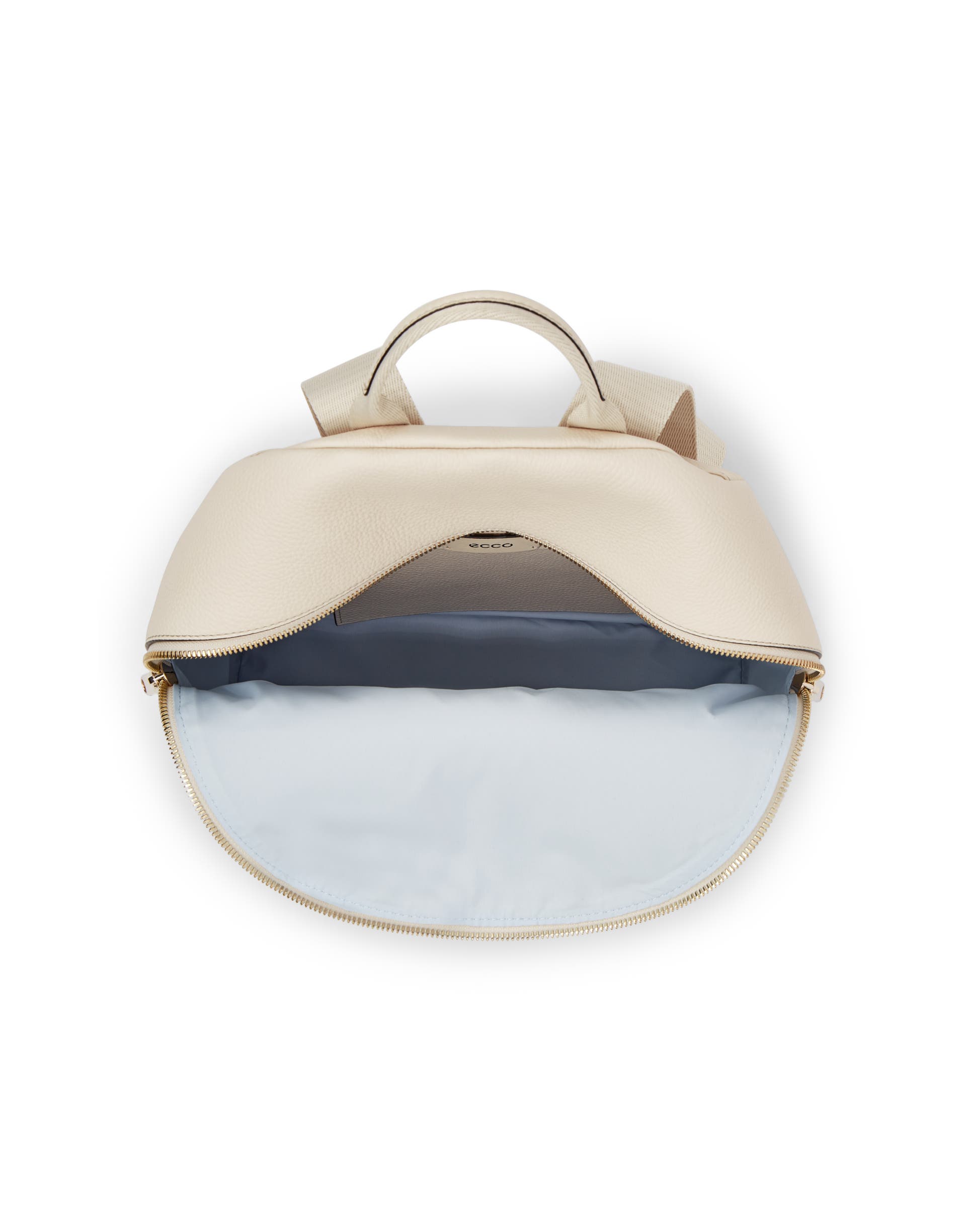 ECCO® Round Pack Small Leather Small Backpack - Beige - Birdeye