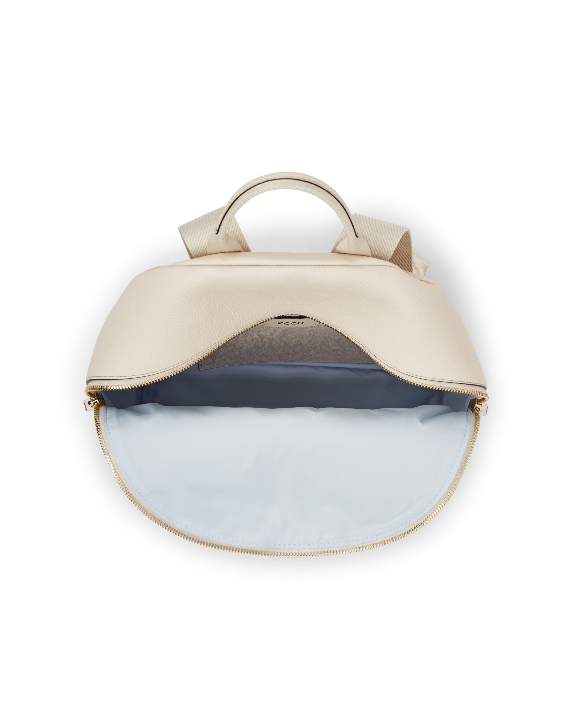 ECCO® Round Pack Small Leather Small Backpack - Beige - Birdeye