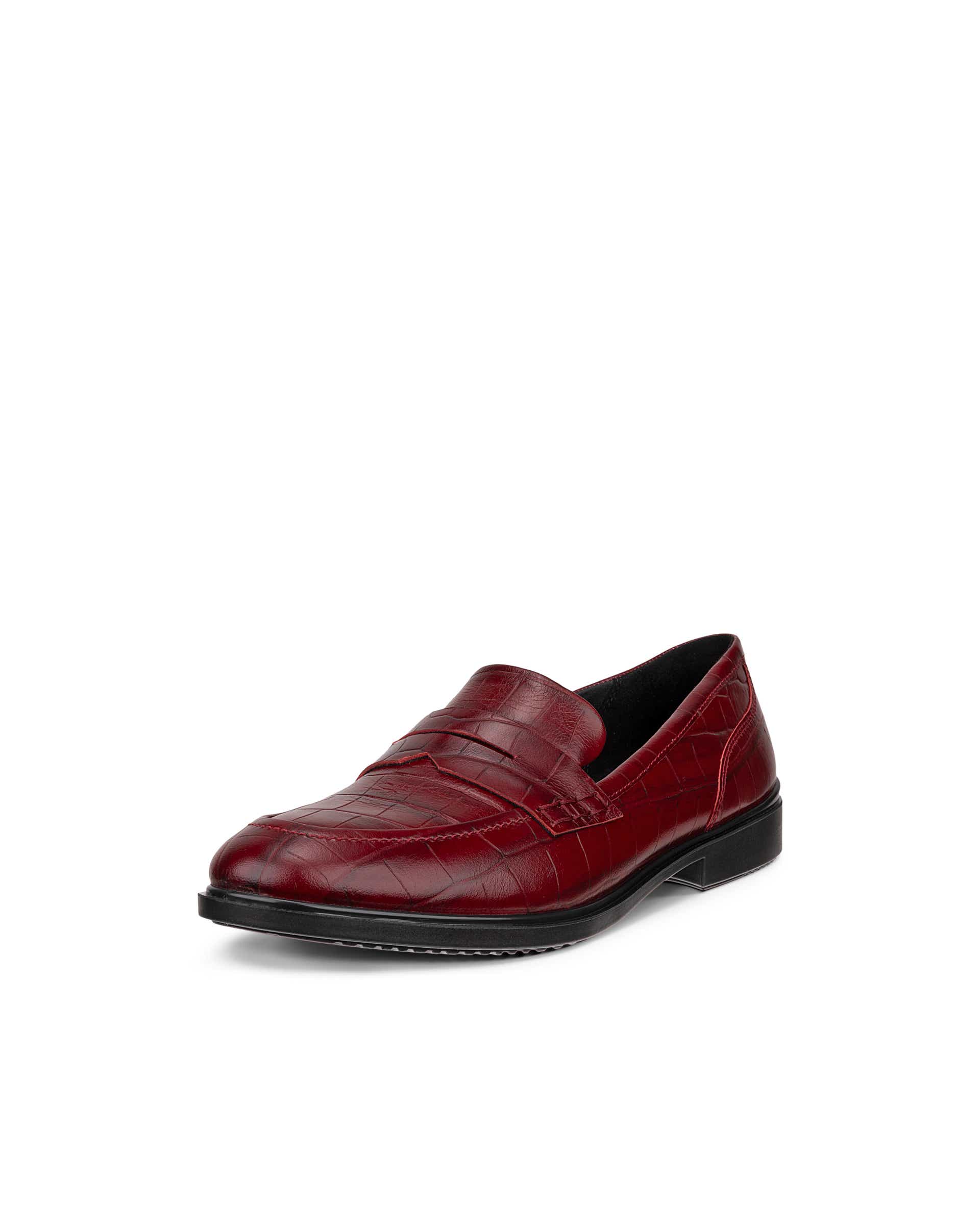 Women's ECCO® Dress Classic 15 Leather Loafer - Red - Main