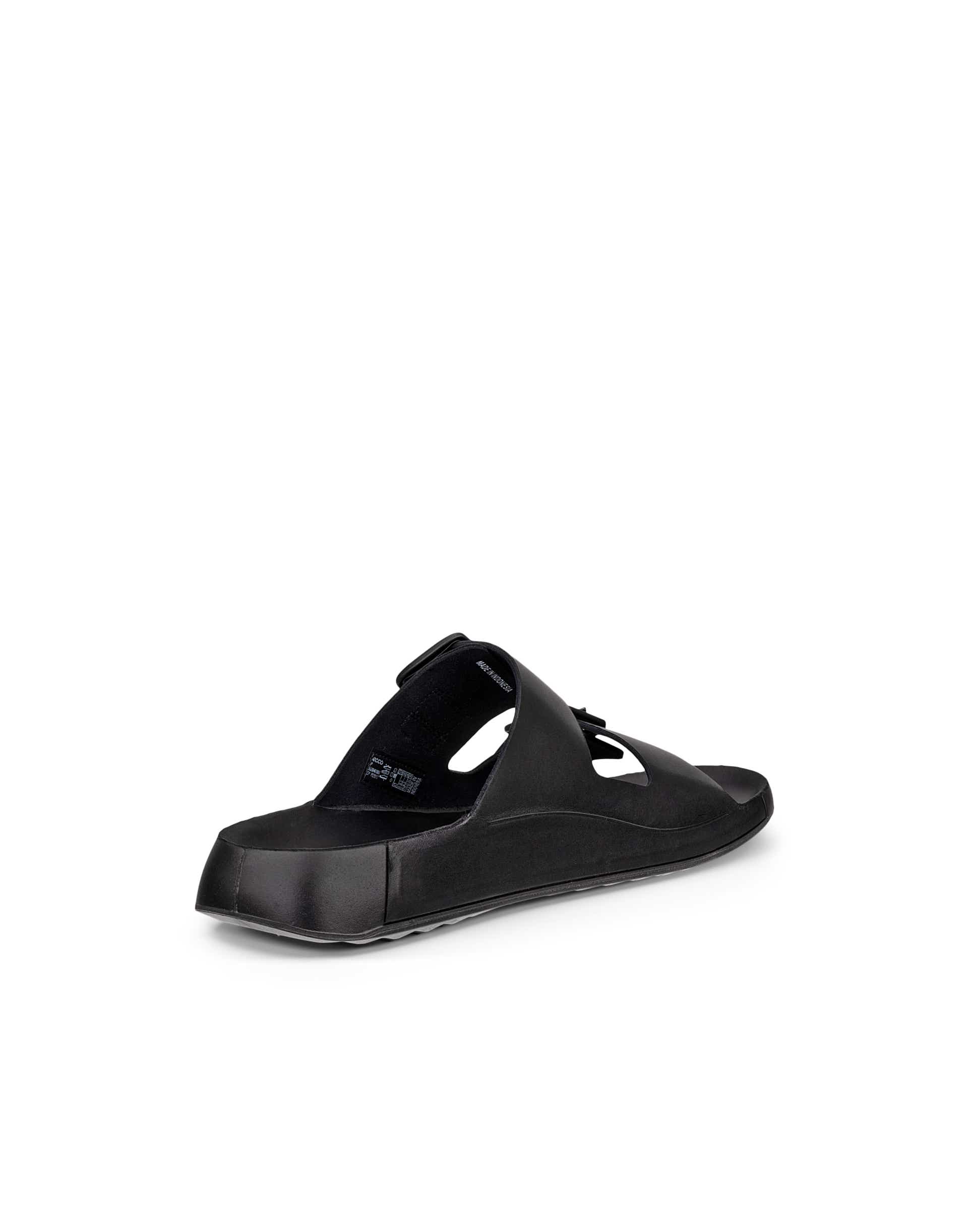 Men's ECCO® Cozmo Leather Two Strap Sandal - Black - Back
