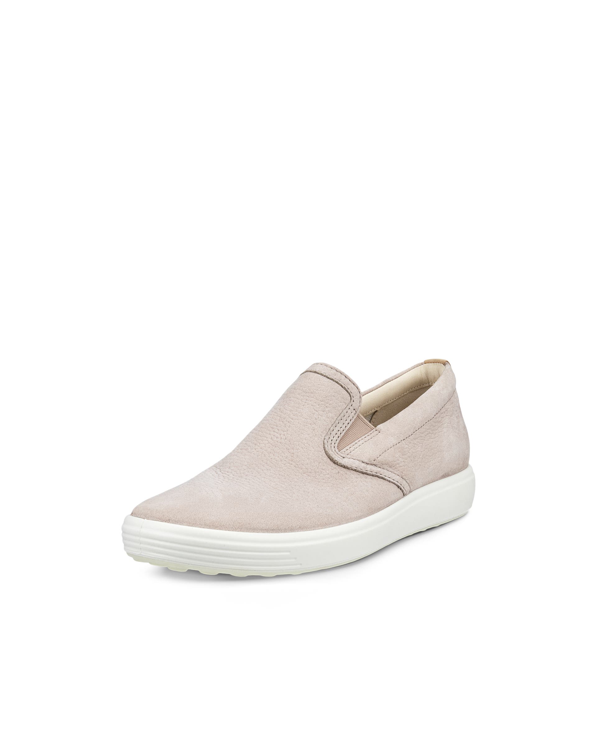 Women's ECCO® Soft 7 Nubuck Slip-On - Gray - Main