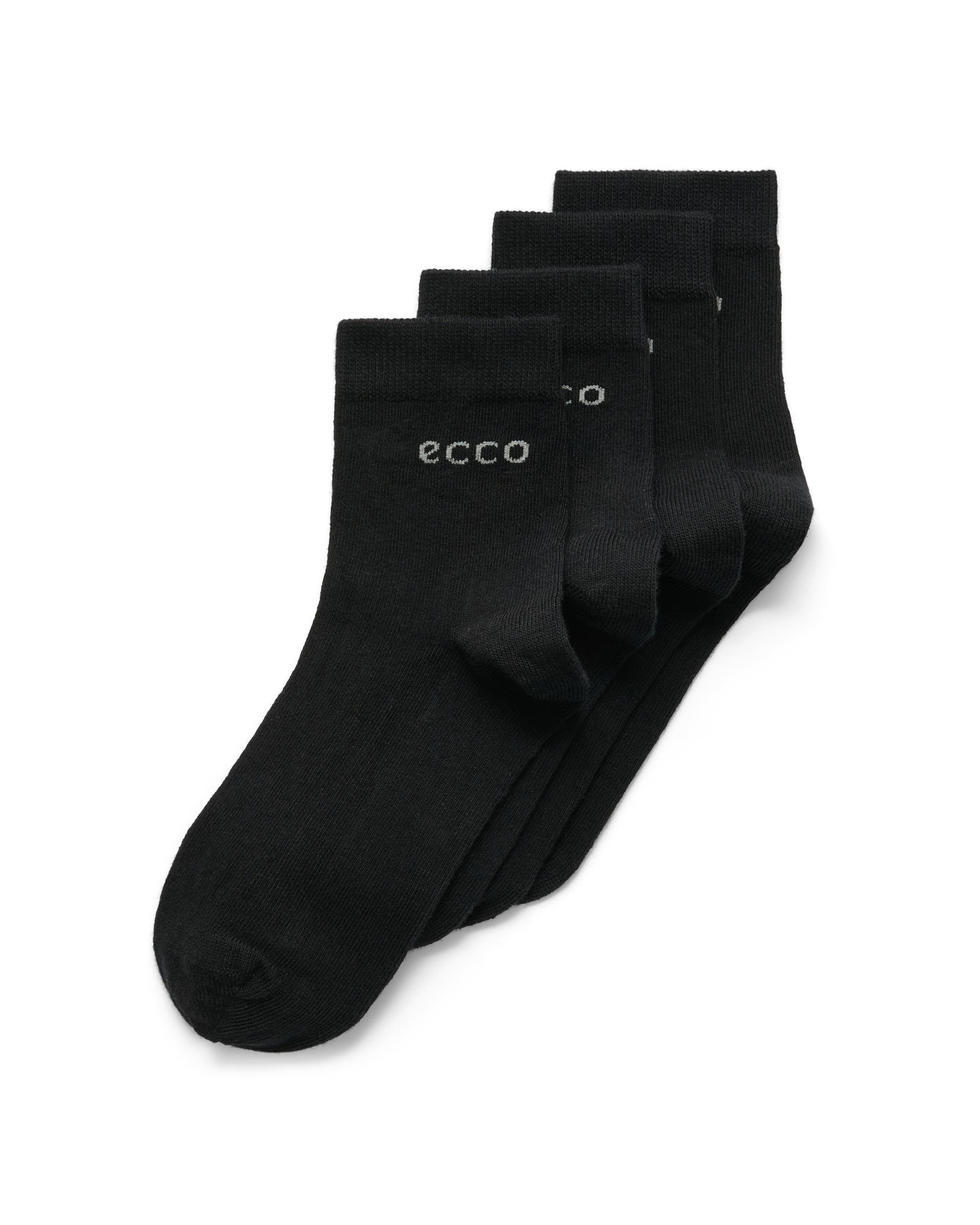 ECCO® Play Unisex Langlebige halbhohe Socken (2er-Pack) - Schwarz - Main