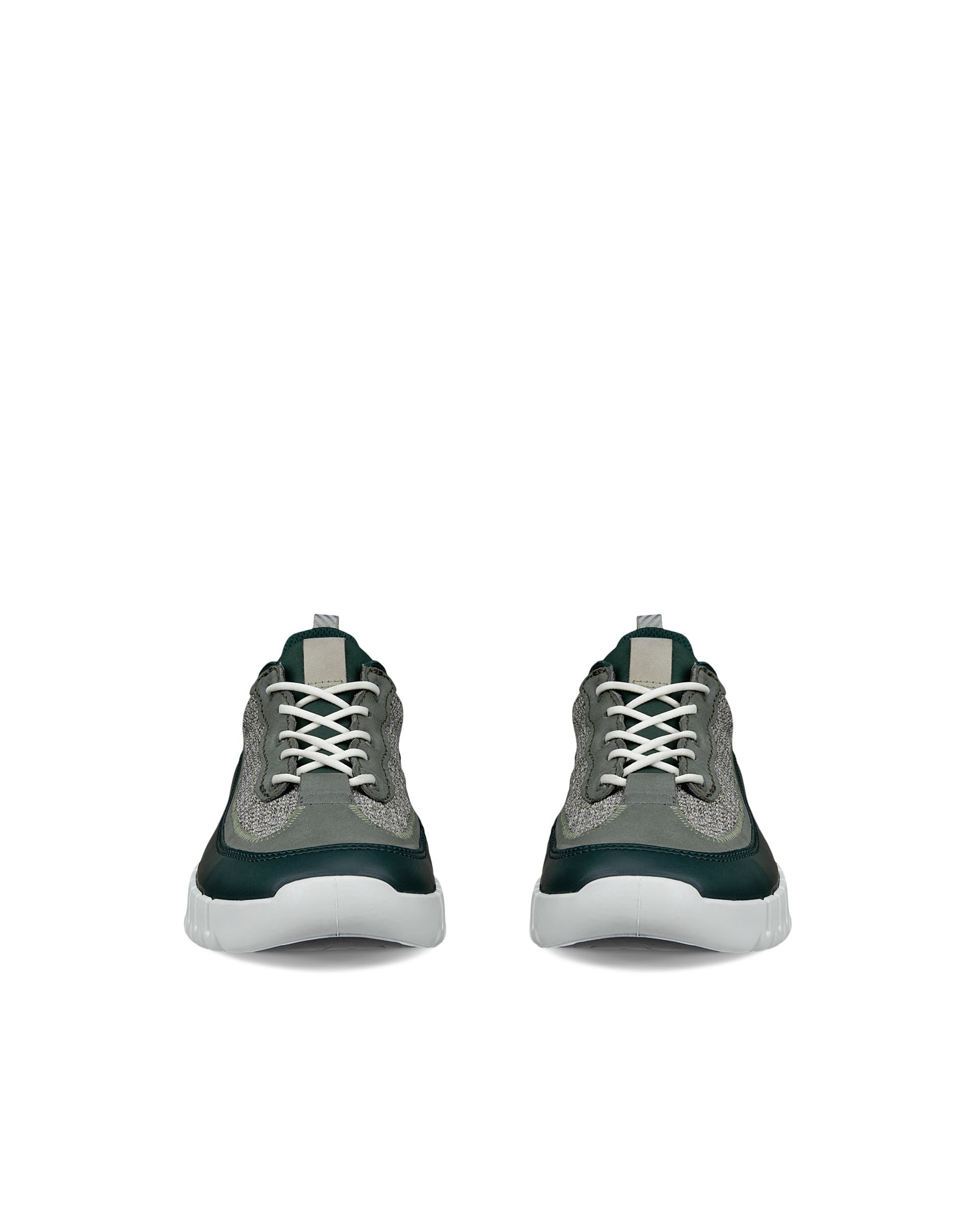 ECCO® GRUUV heren leren sneaker - Groen - Front pair