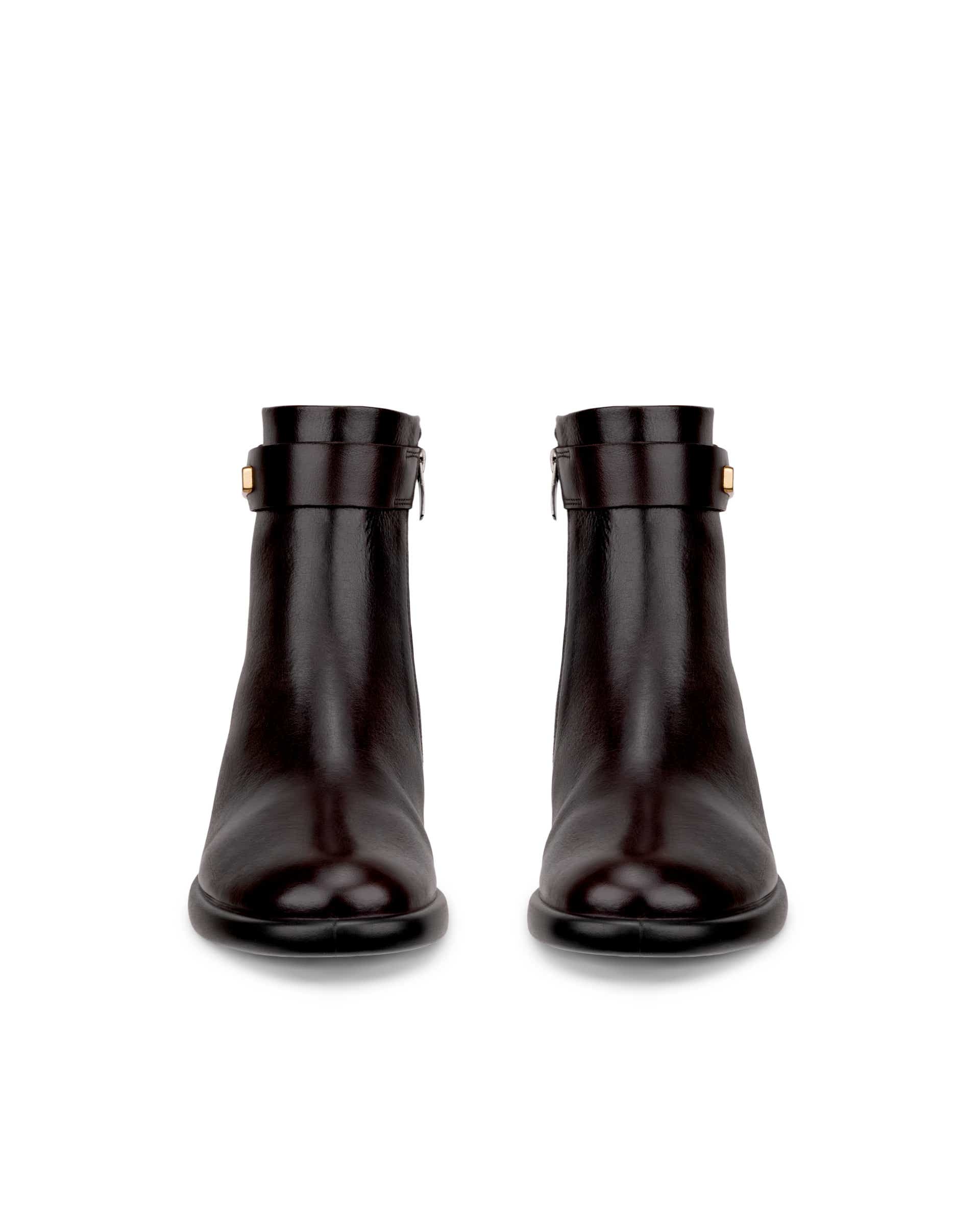 Women's ECCO® Sculpted LX 35 Leather Ankle Boot - Brown - Front pair