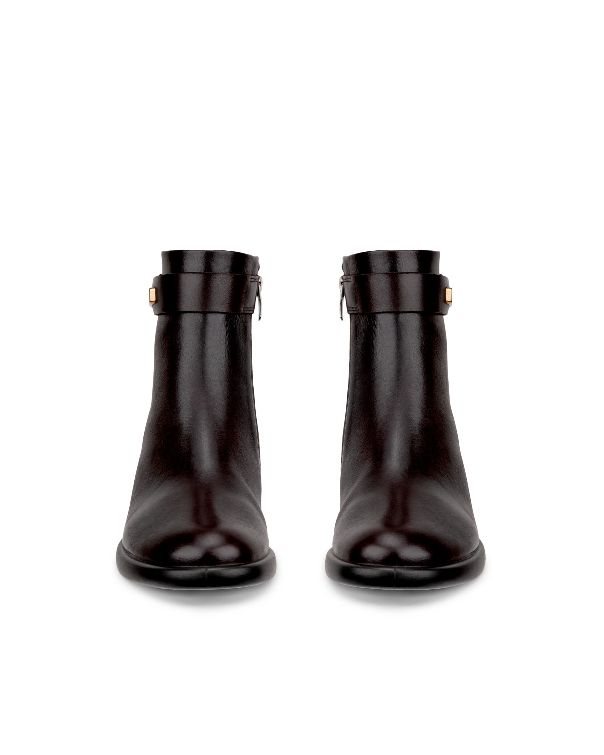 Women's ECCO® Sculpted LX 35 Leather Ankle Boot - Brown - Front pair
