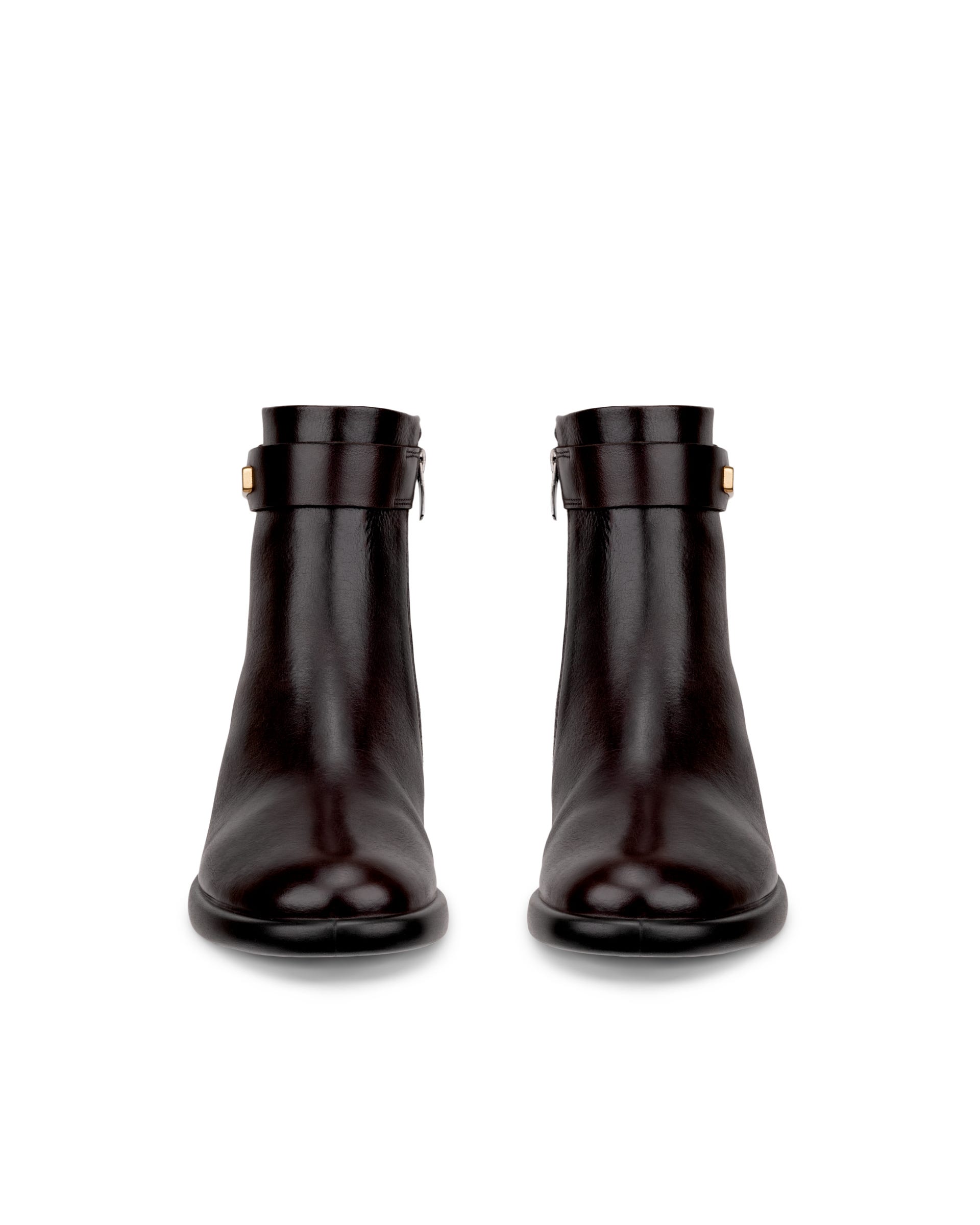Women's ECCO® Sculpted LX 35 Leather Ankle Boot - Brown - Front pair