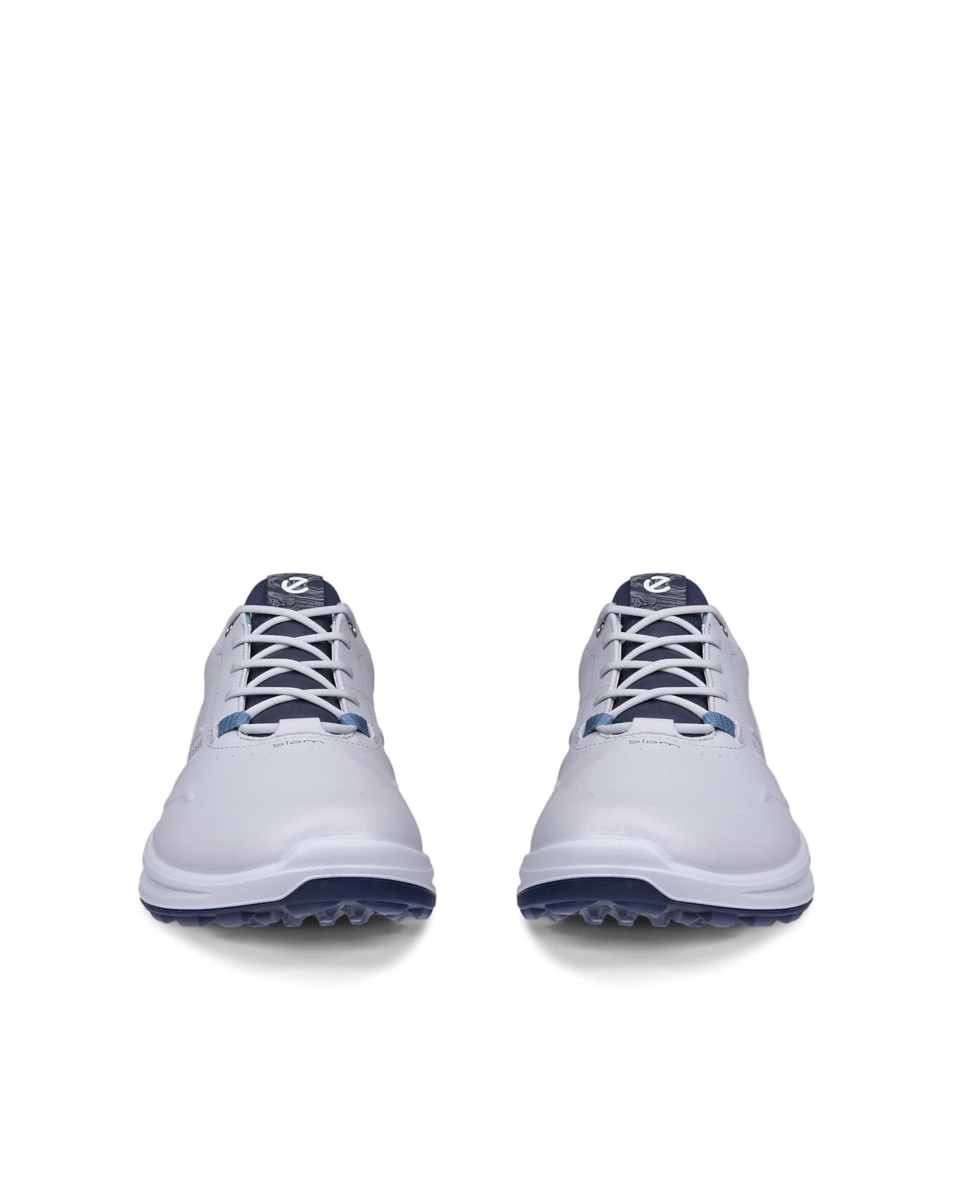 Men's ECCO® Golf Biom H6 Leather Waterproof Golf Shoe - Gray - Front pair