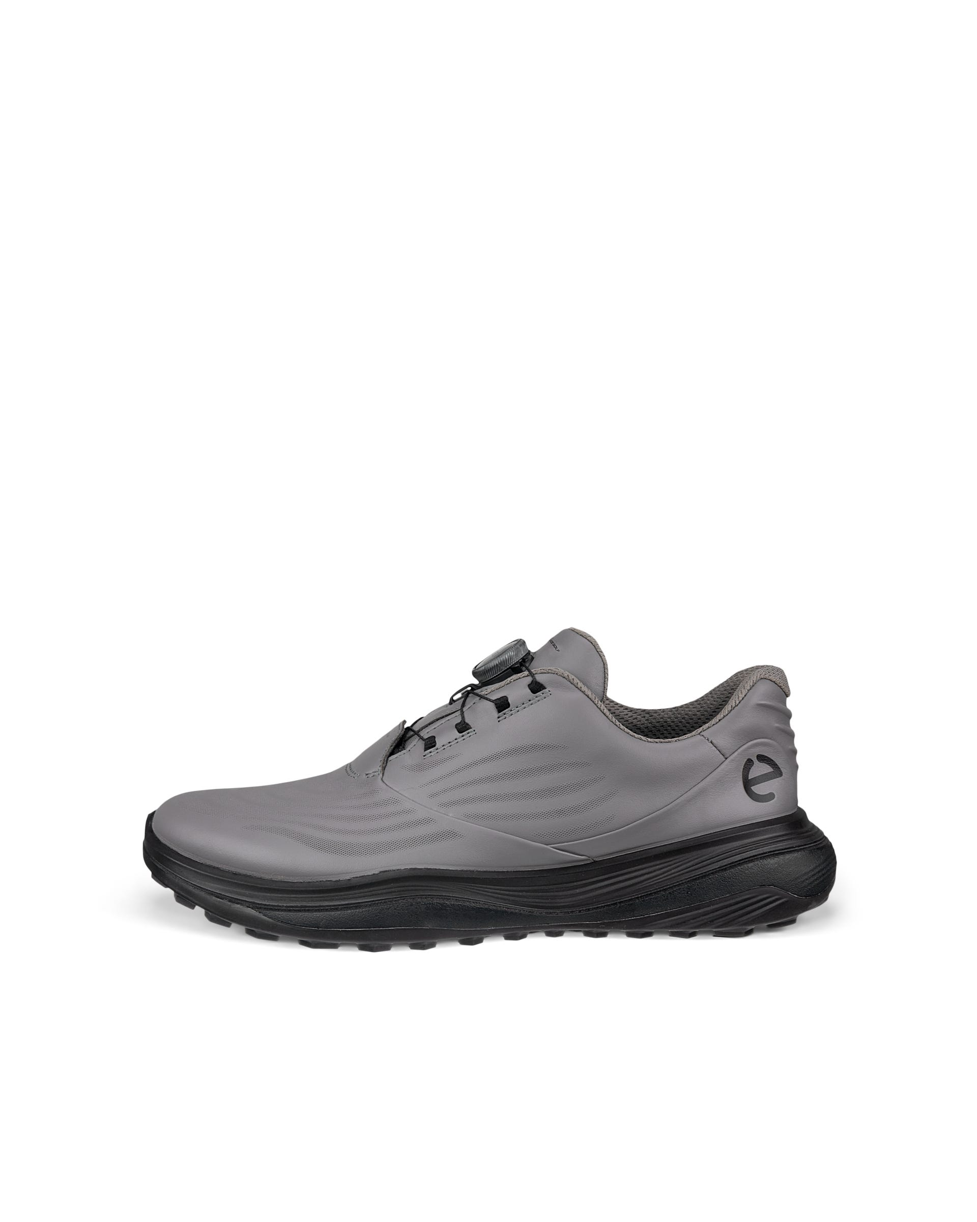 ECCO GOLF LT1 BOA Men メンズ レザーウォータープルーフゴルフシューズ - グレー - Outside