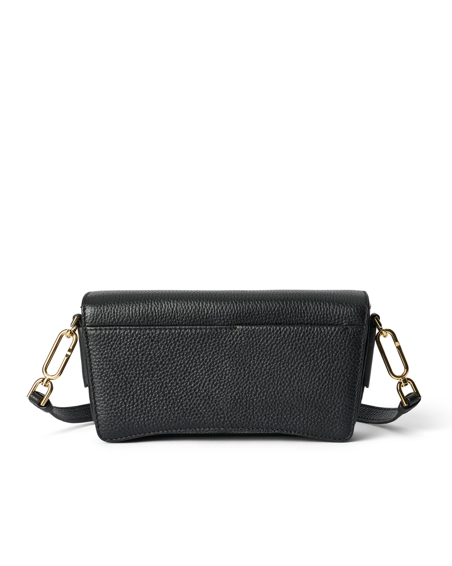 ECCO® Pinch Pebbled Leather Pinch Crossbody Bag - Black - Back