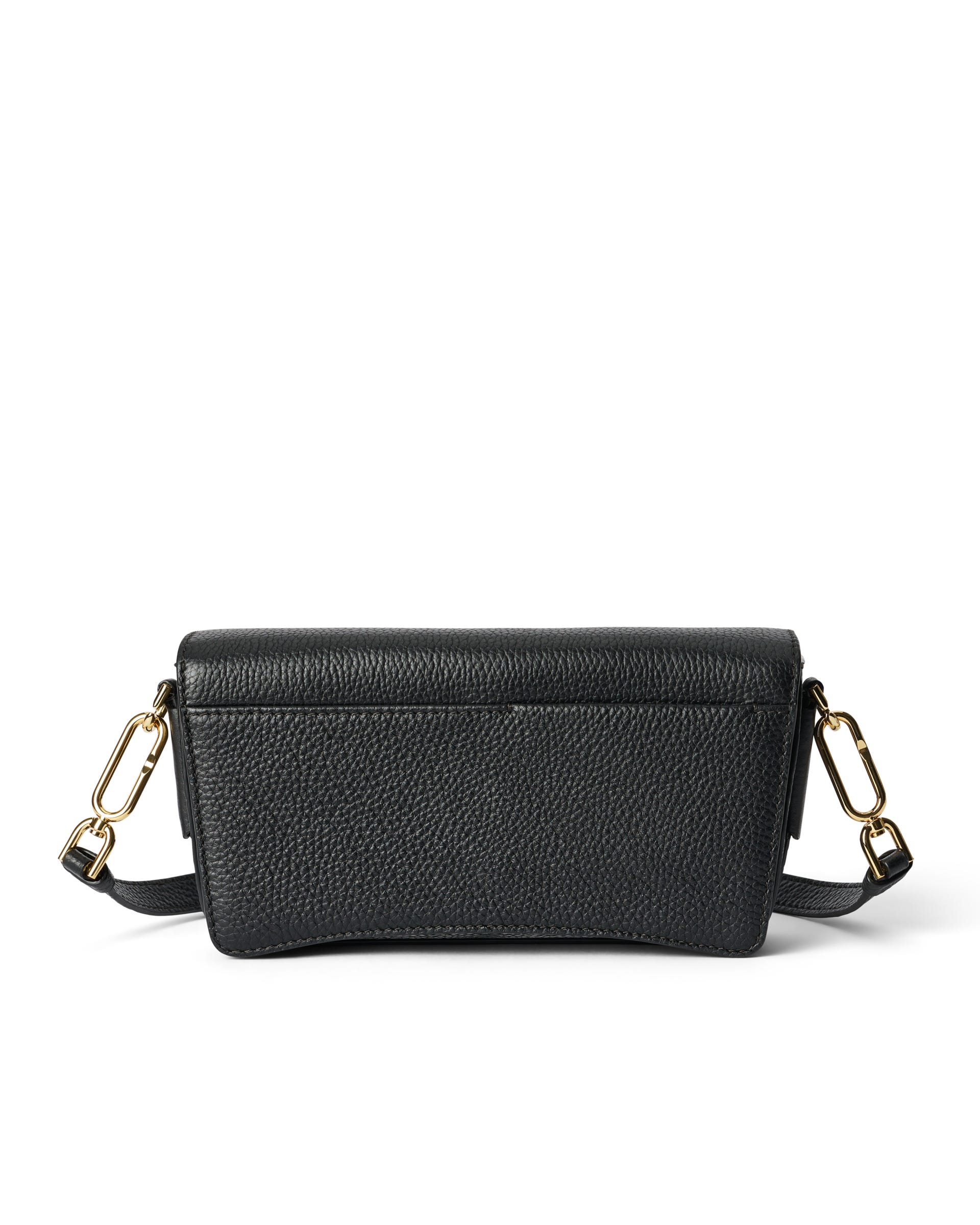 ECCO® Pinch Pebbled Leather Pinch Crossbody Bag - Black - Back